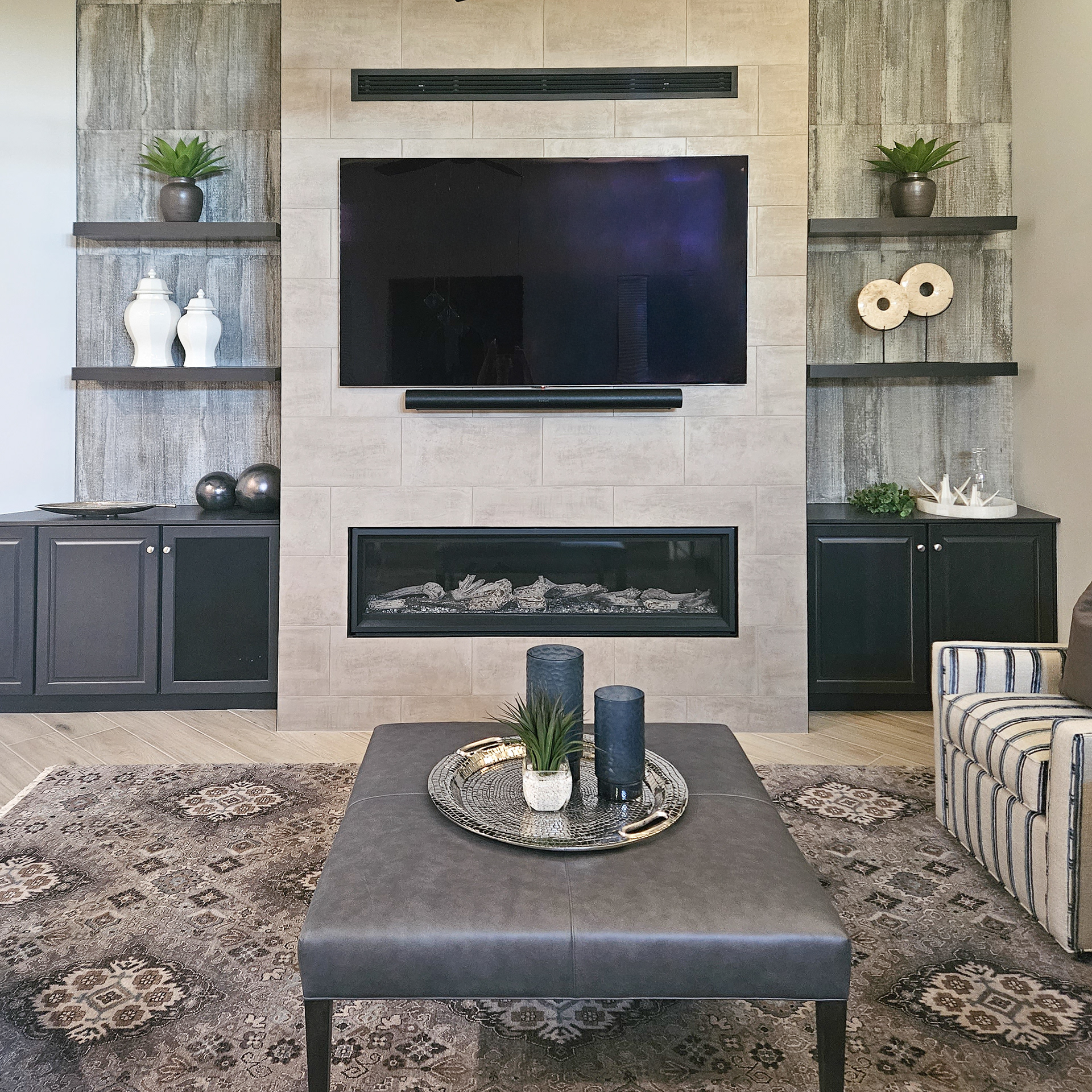 Custom Built-ins and Fireplace