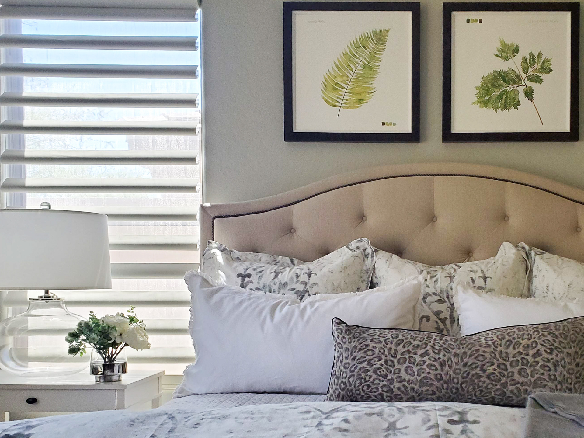 Custom Bedding and Art details