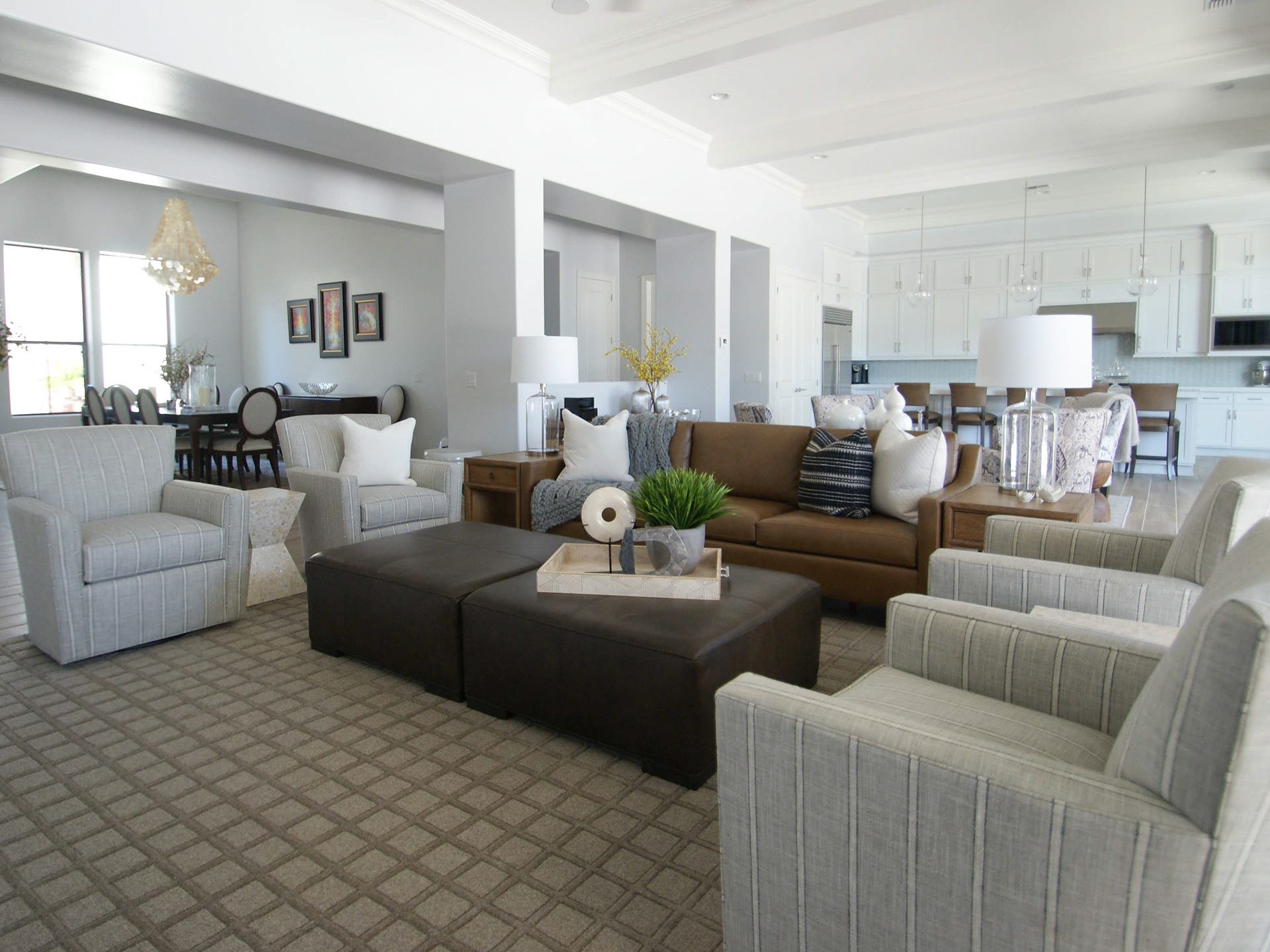 Open Concept Dining, Living, Sitting area