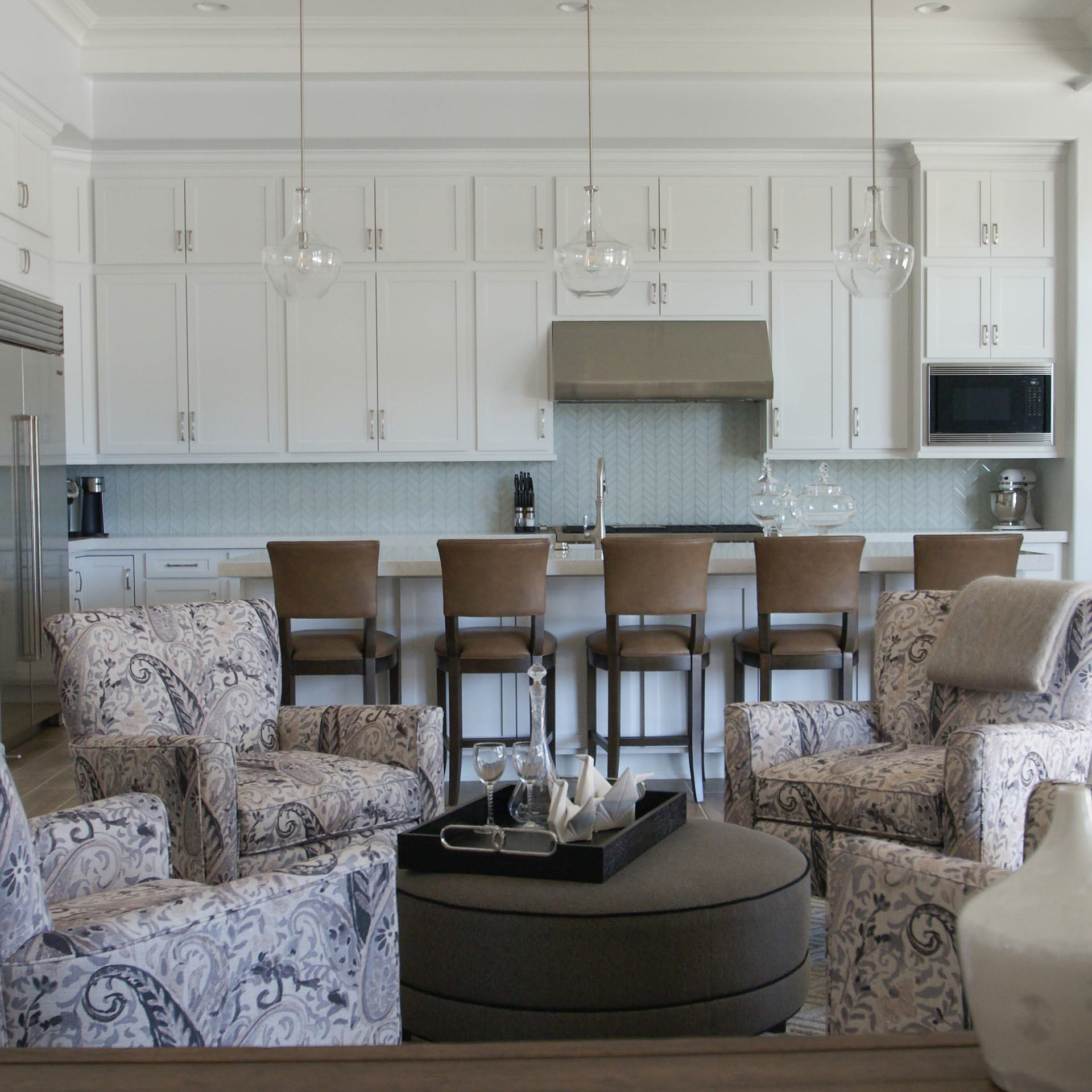 Open Concept Sitting Area and Kitchen