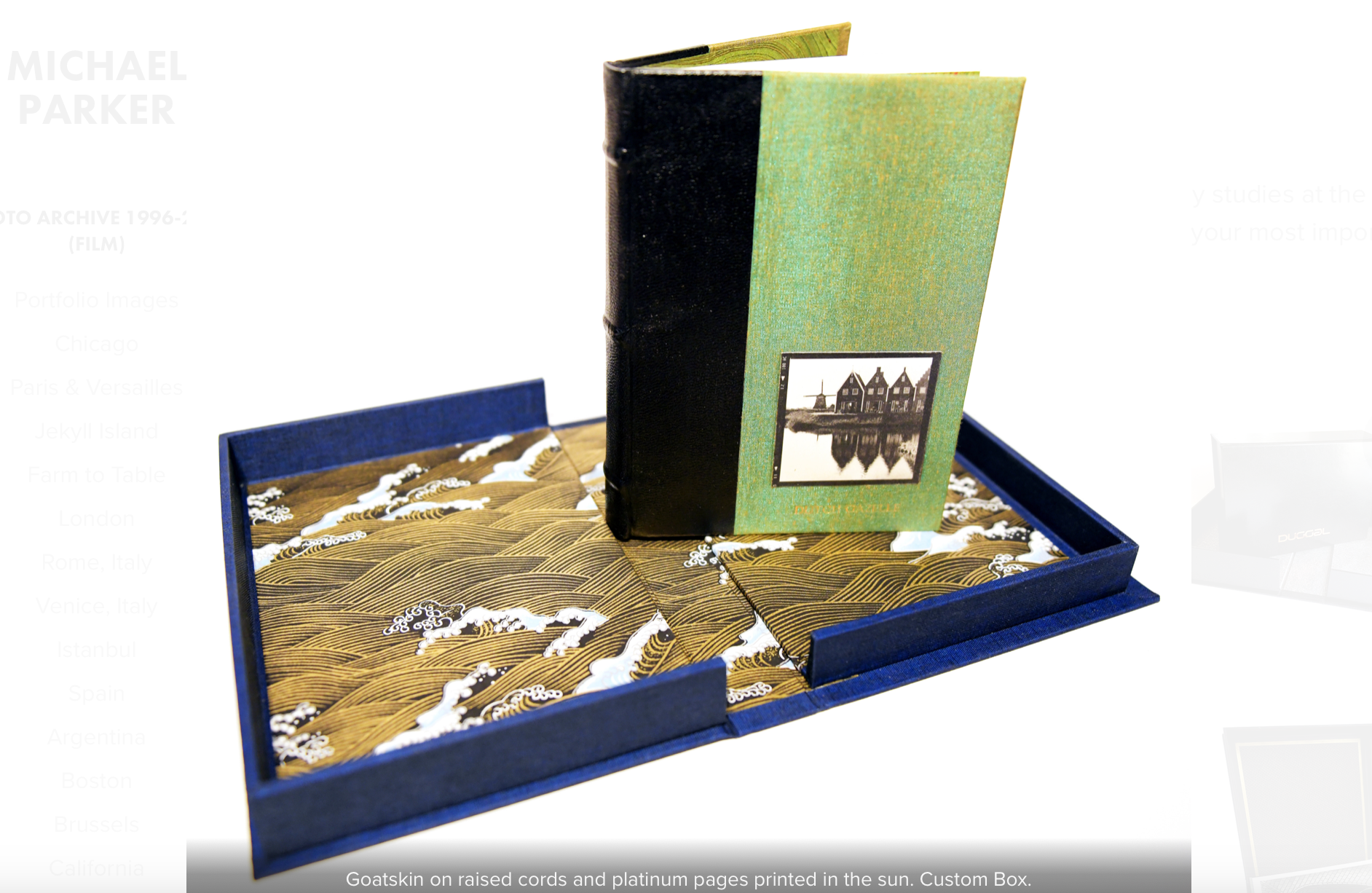 Genuine Raised Cord book with custom box