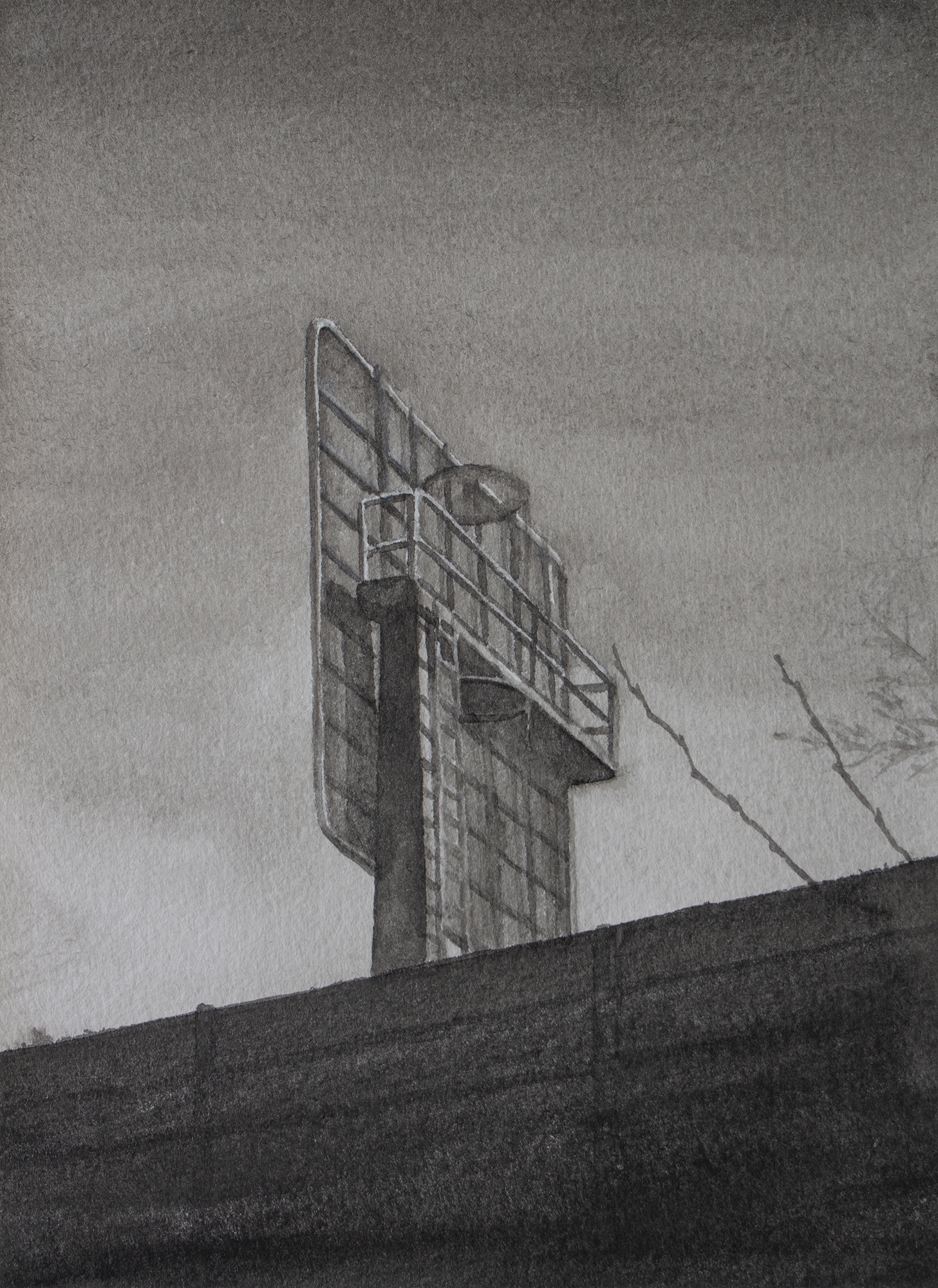 Sign #2, 2020, Watercolor on paper, 20 x 15 cm