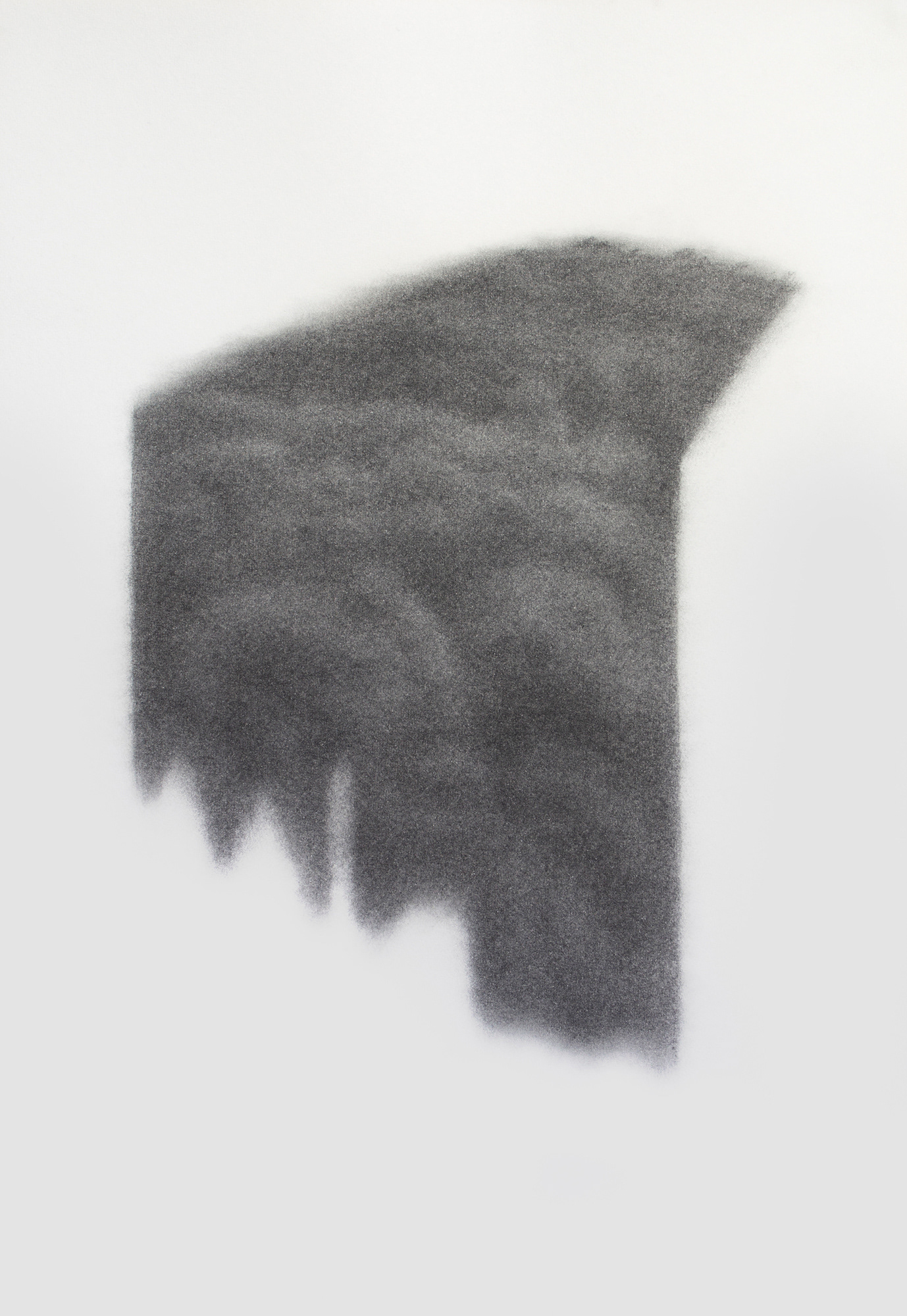 Fragmentary Landscape #2, 2023, Charcoal on paper, 40 x 27.5 cm