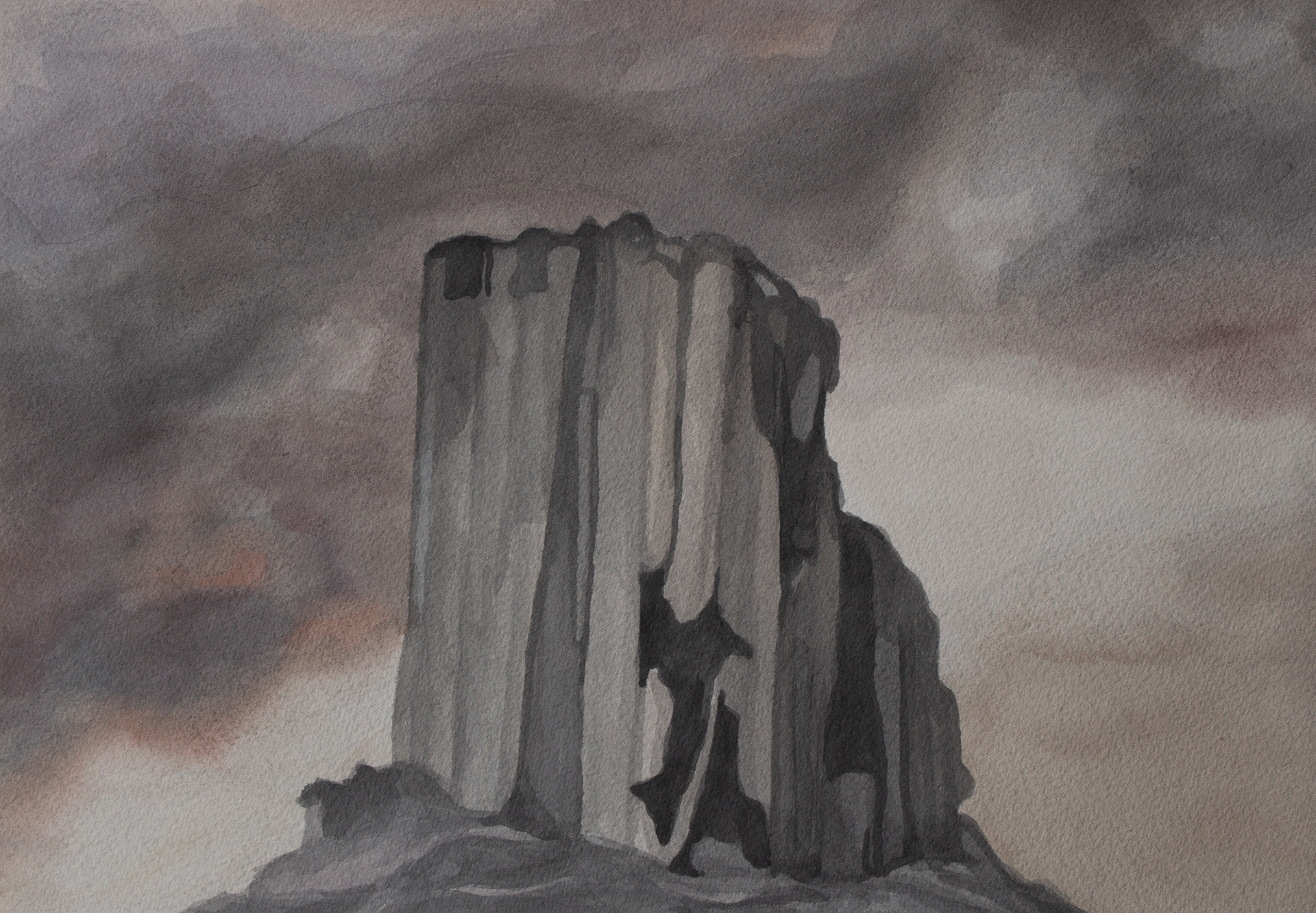 Untitled #58, 2021, Watercolor and gouache on paper, 23.5 x 34 cm