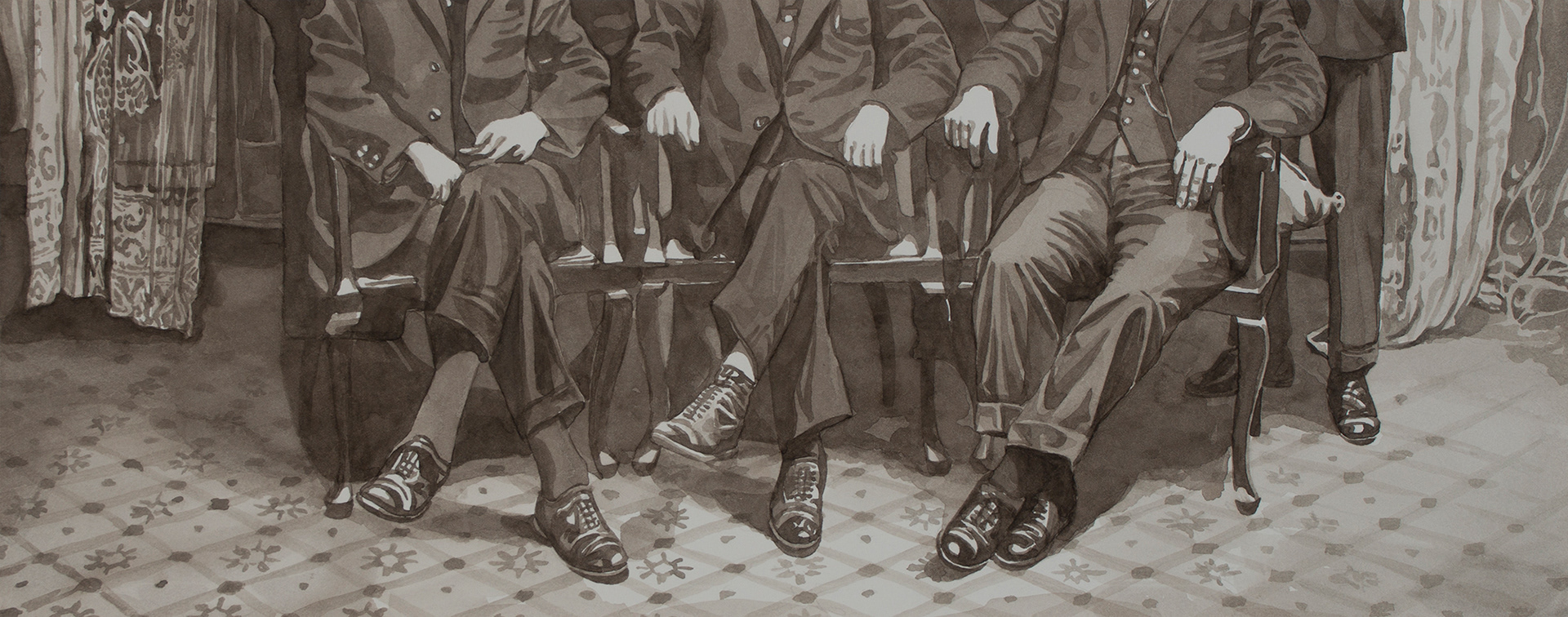 That Day, 2020, Watercolor on paper, 18.5 x 47 cm