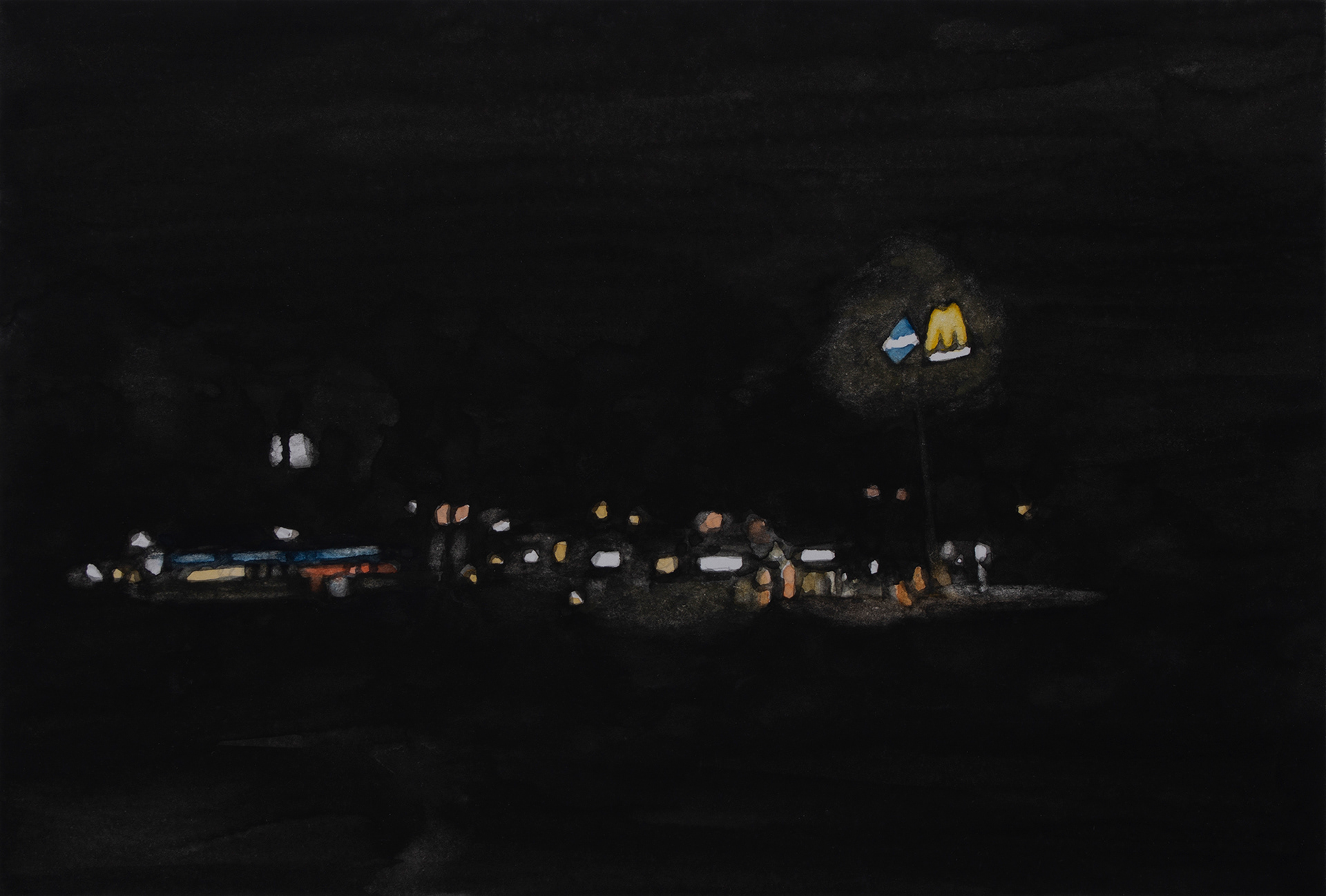 An Island, 2020, Watercolor on paper, 13 x 19 cm