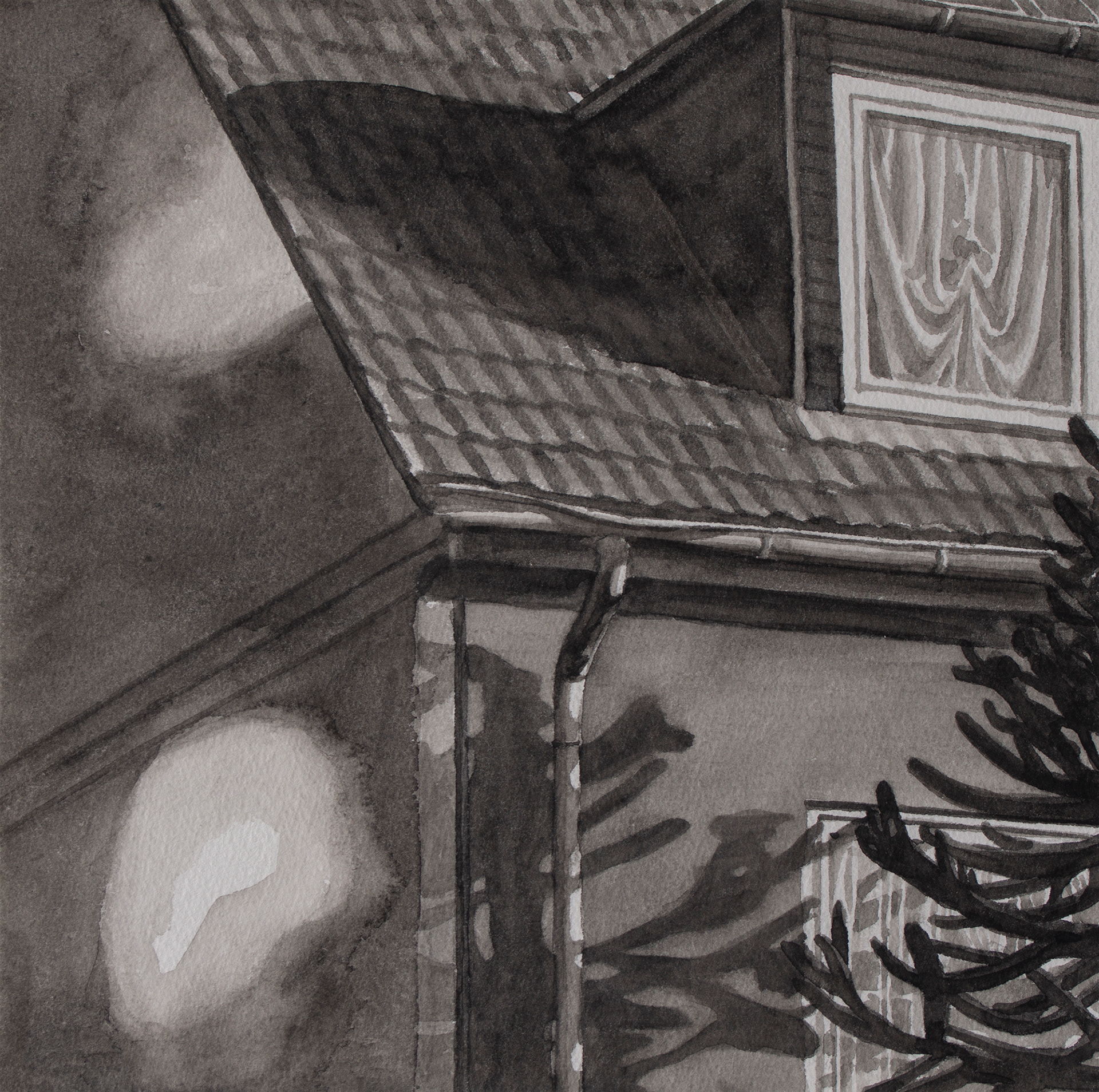 That August, 2020, Watercolor on paper, 19 x 19 cm