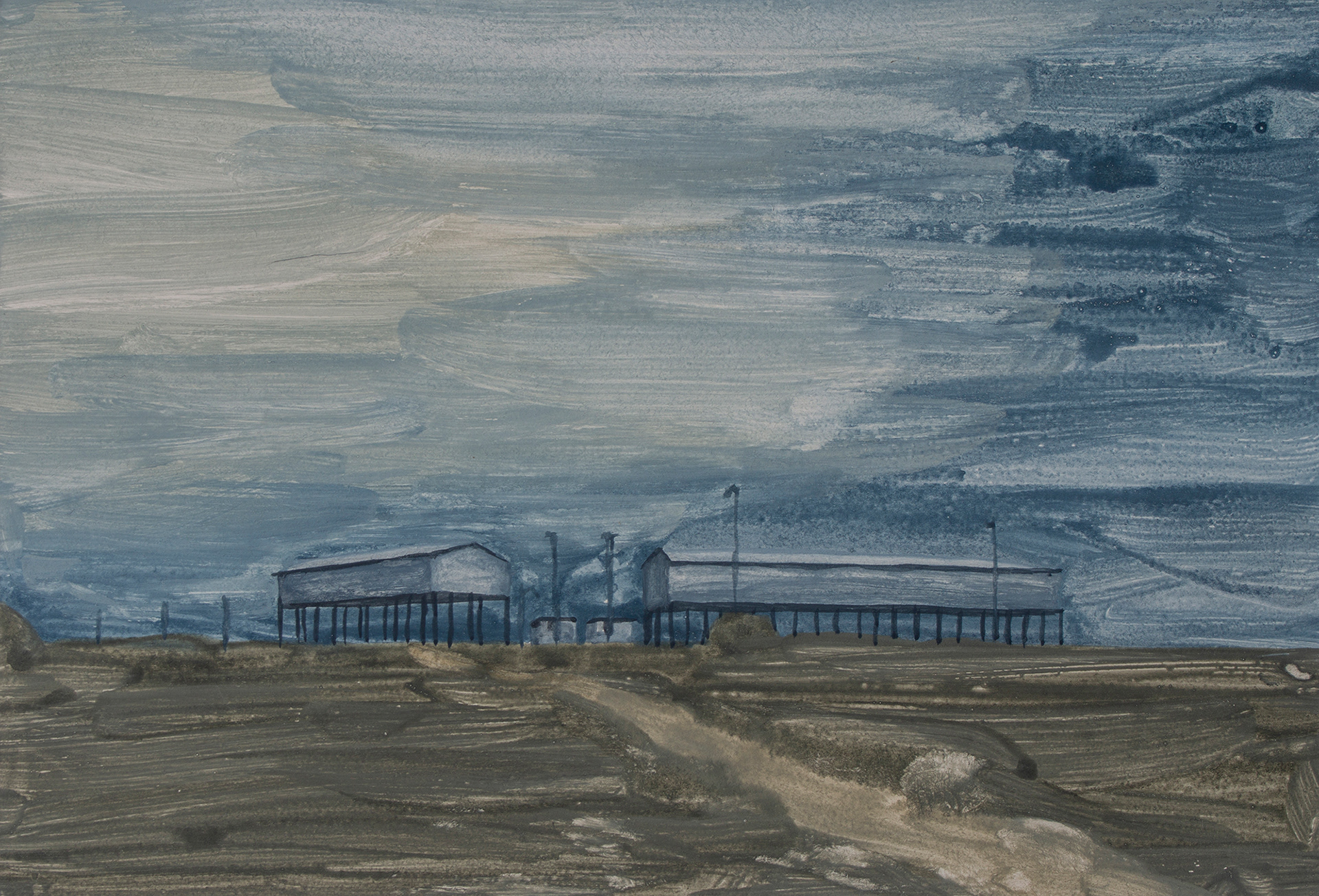 Untitled #51, 2020, Watercolor and gouache on paper, 13 x 19 cm