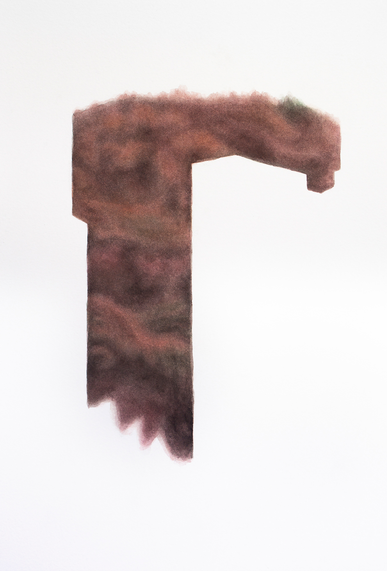 Fragmentary Landscape #9, 2023, Watercolor on paper, 34.5 x 23.5 cm