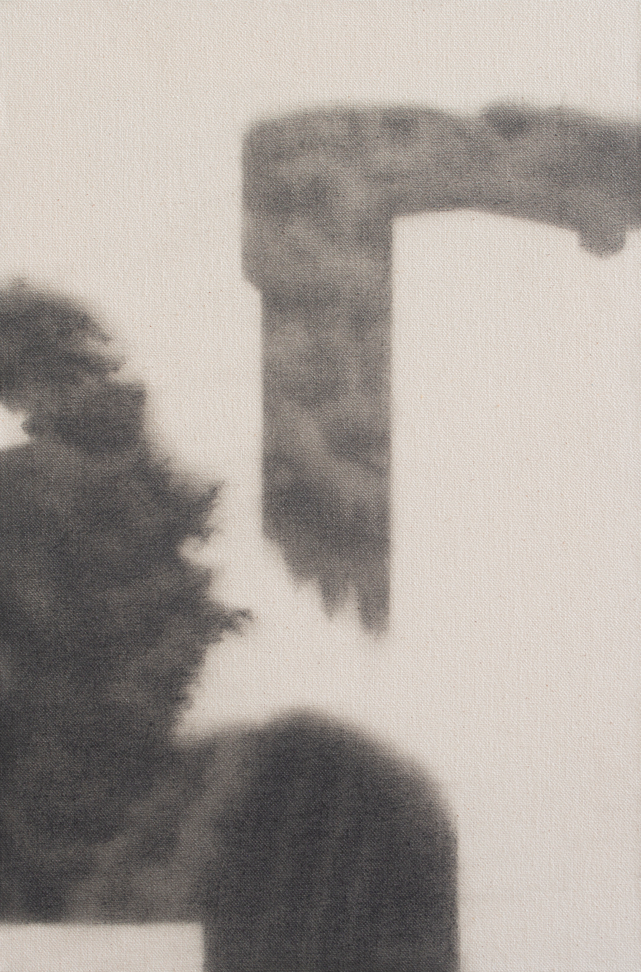 Fragmentary Landscape #14, 2023, Graphite on canvas, 45 x 30 cm