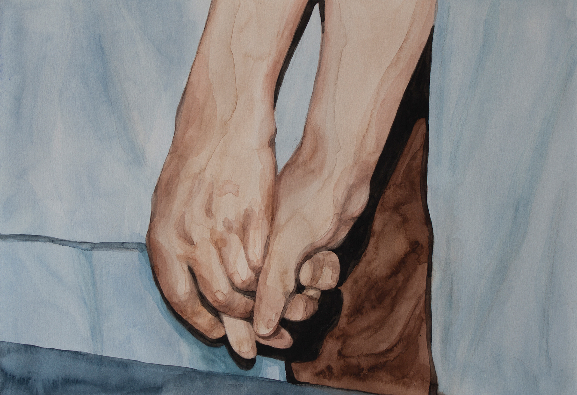 Grasp, 2020, Watercolor on paper, 19 x 28 cm