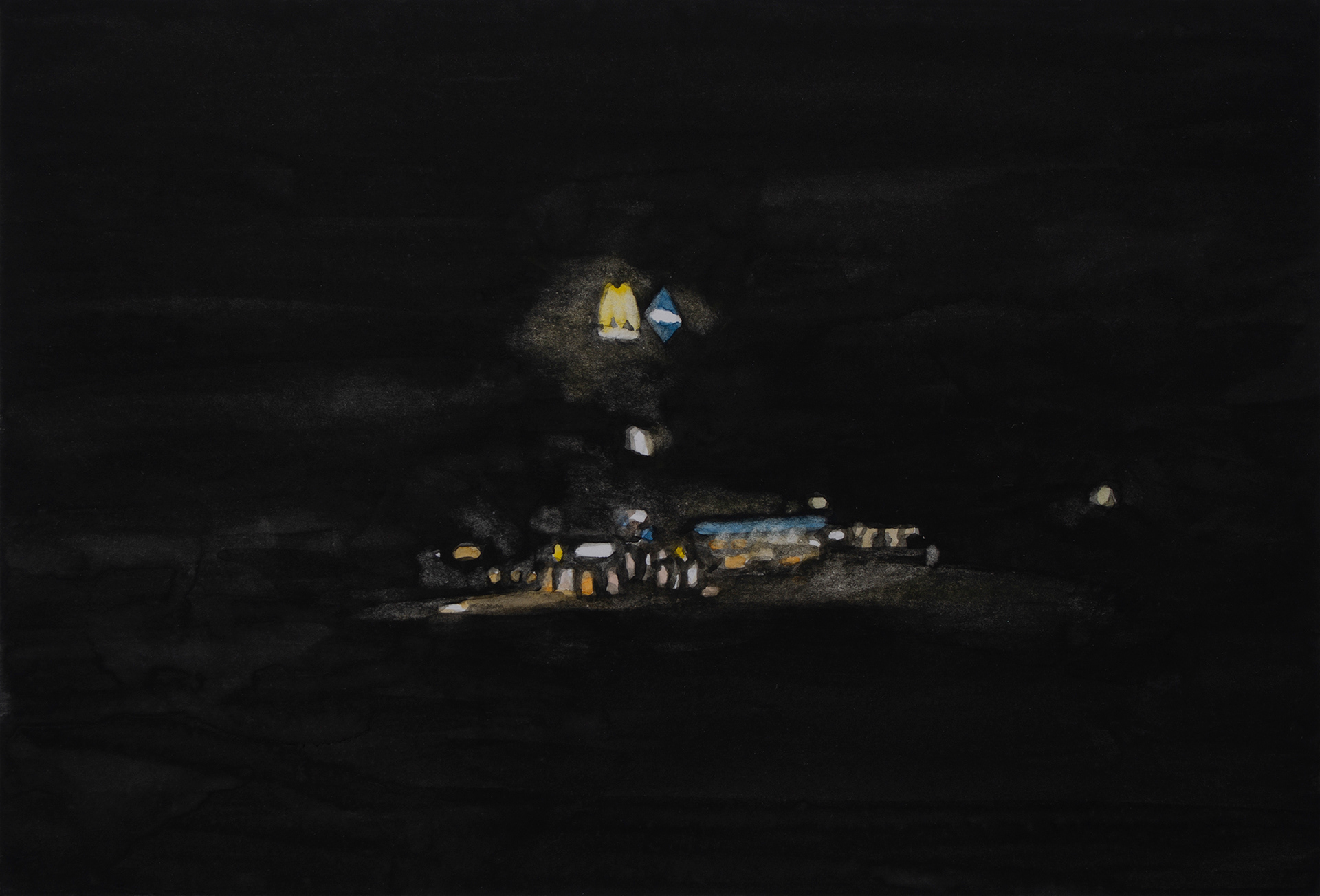 An Island #2, 2020, Watercolor on paper, 13 x 19 cm