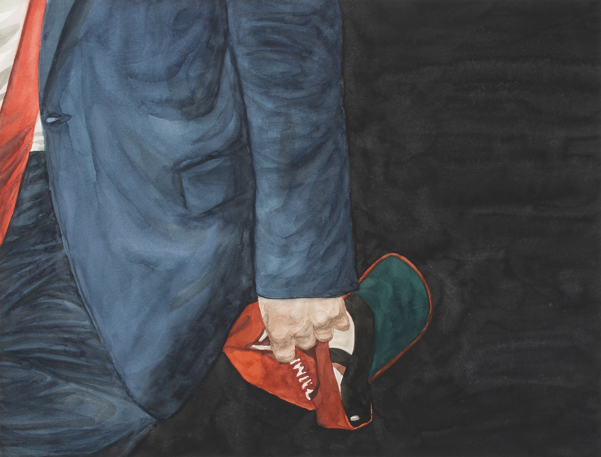 From the Darkness, 2020, Watercolor on paper, 26 x 34 cm