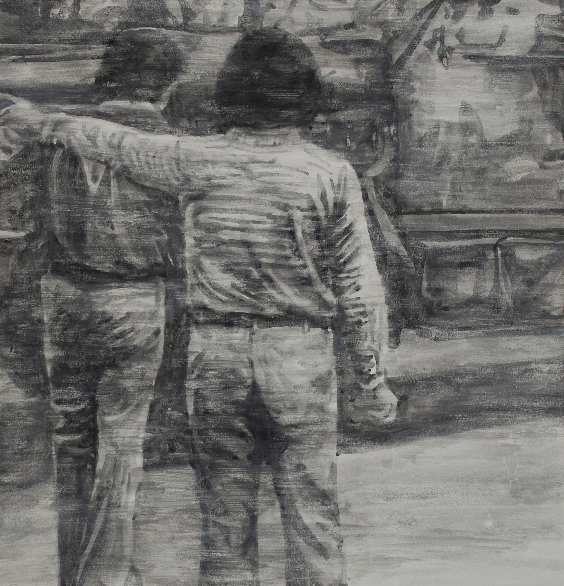 There #2, 2020, Watercolor and gouache on paper, 27 x 26 cm