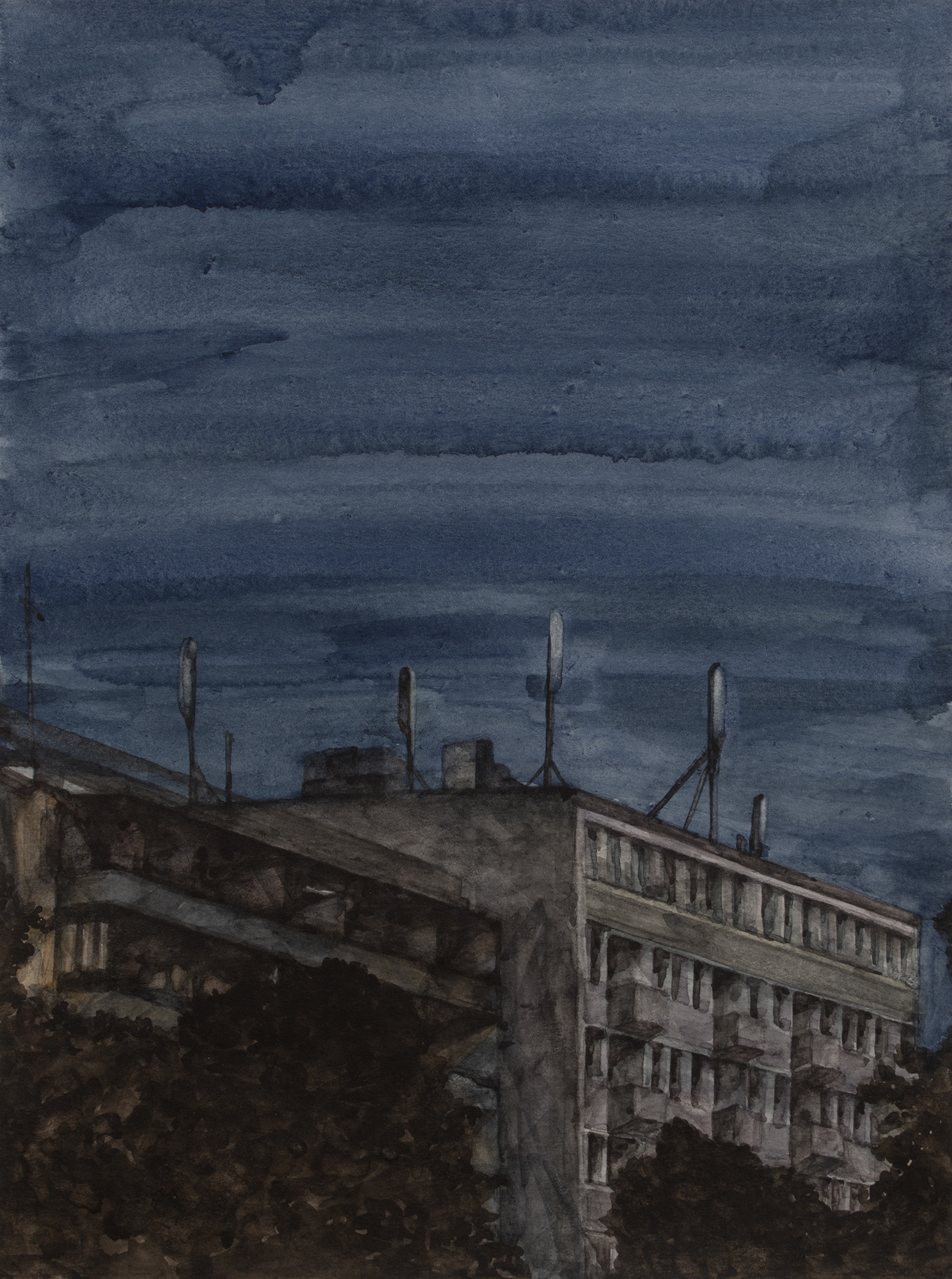 Untitled #39, 2019, Watercolor on paper, 25.5 x 19 cm