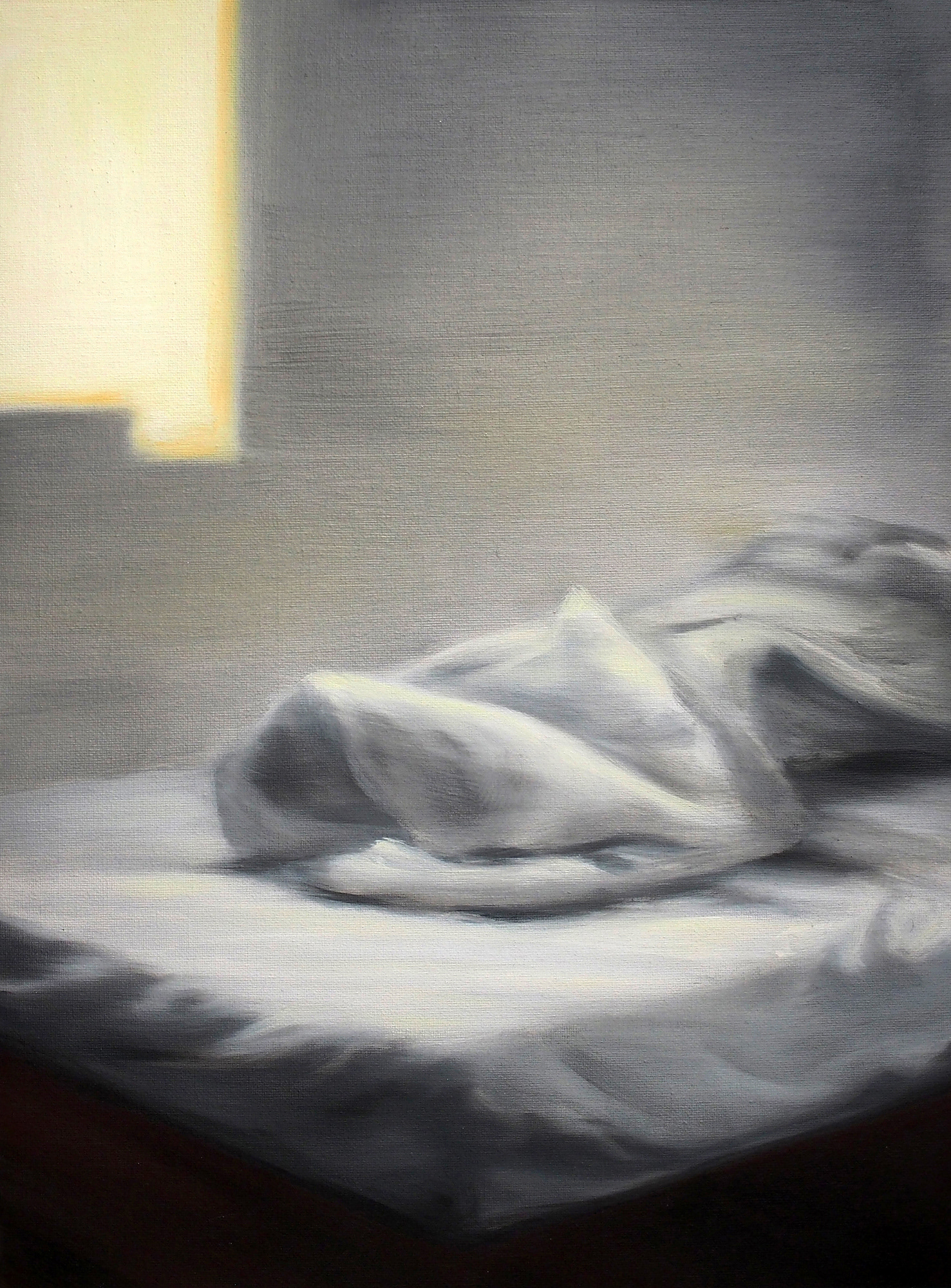 Next to a Bed, 2016, Oil on canvas, 45.5 x 33.5 cm