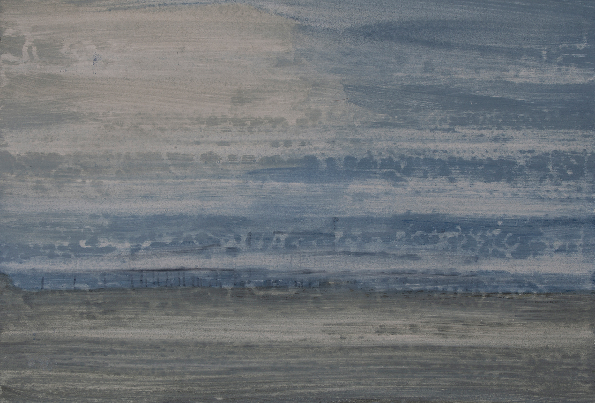 Untitled #42, 2020, Watercolor and acrylic on paper, 13 x 19 cm