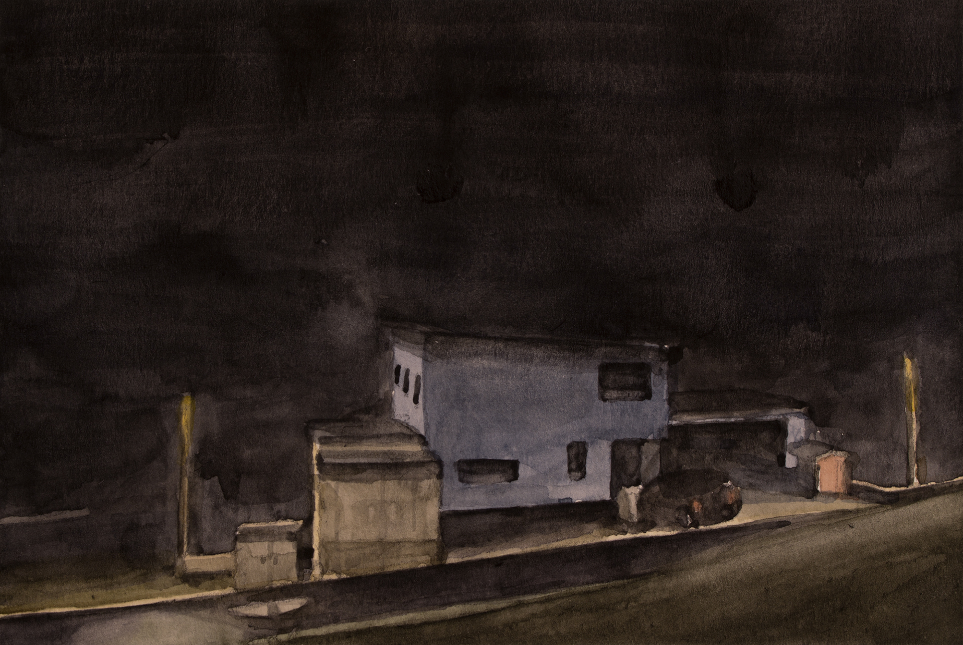 Untitled #35, 2019, Watercolor on paper, 9 x 13 cm