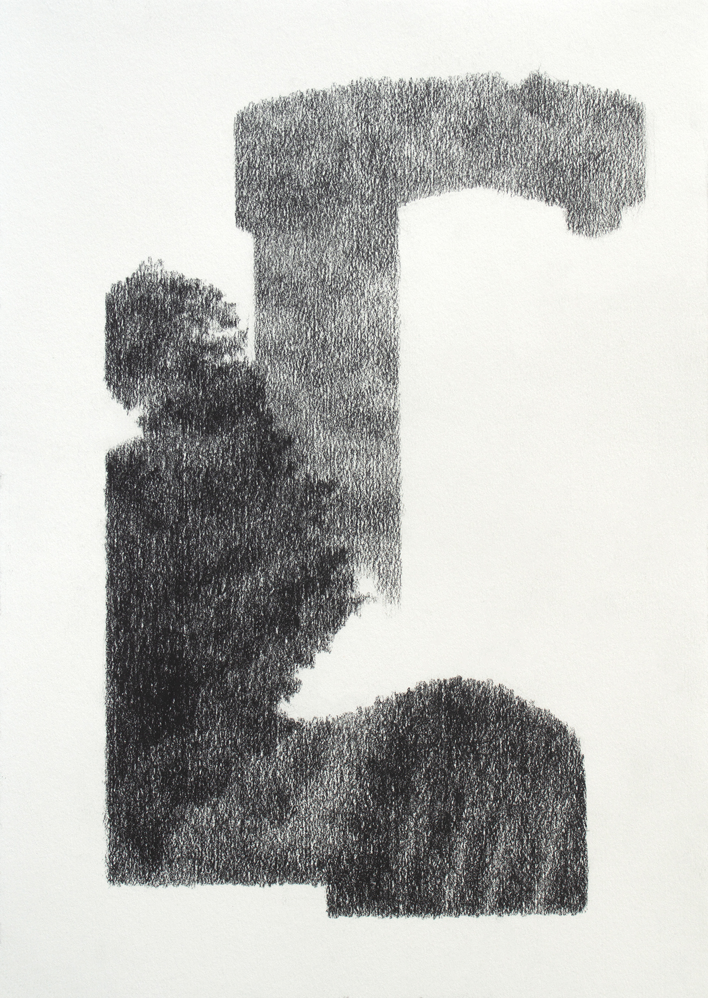 Fragmentary Landscape #11, 2023, Graphite on paper, 29.5 x 21 cm