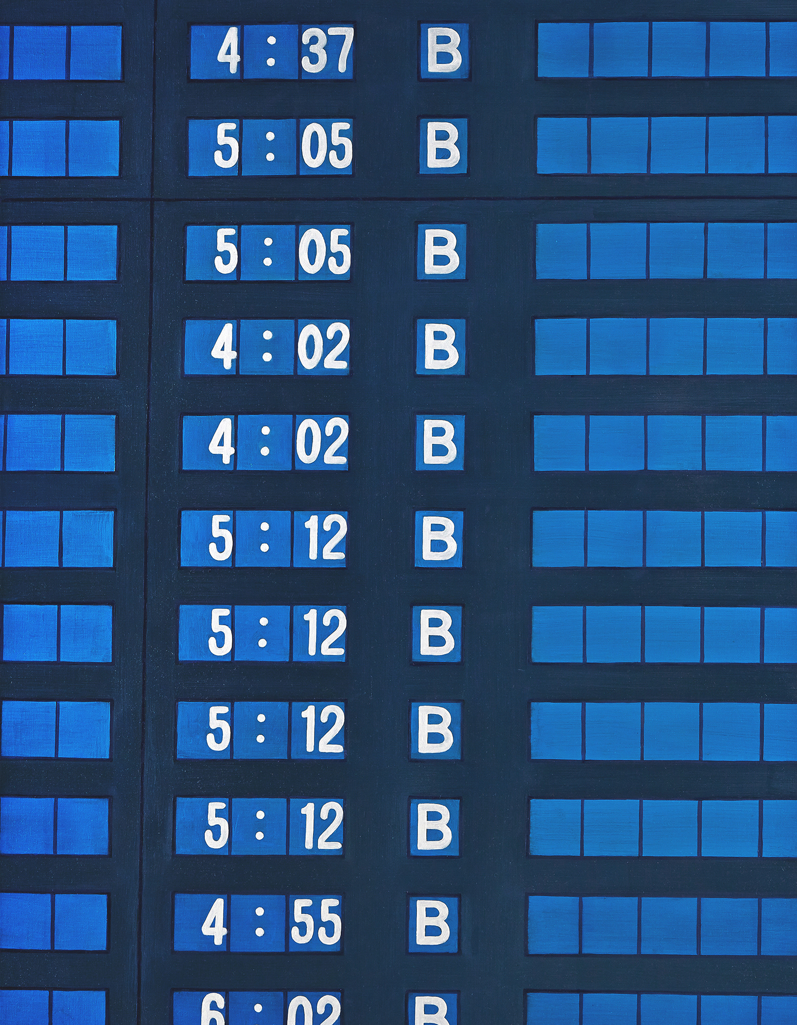 5:12 B, 2013, Oil on canvas, 117 x 91 cm