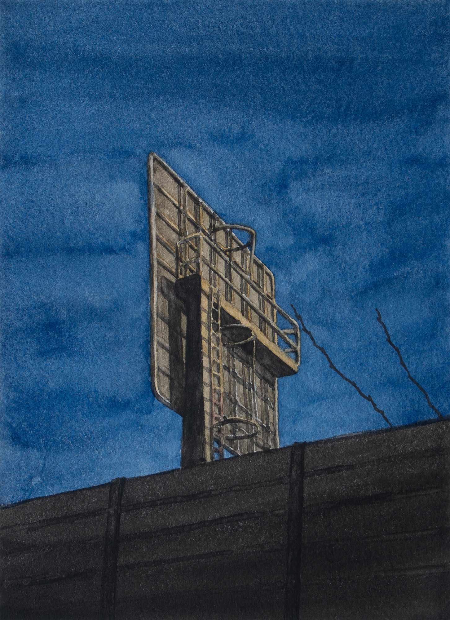 Sign #3, 2020, Watercolor on paper, 20 x 15 cm