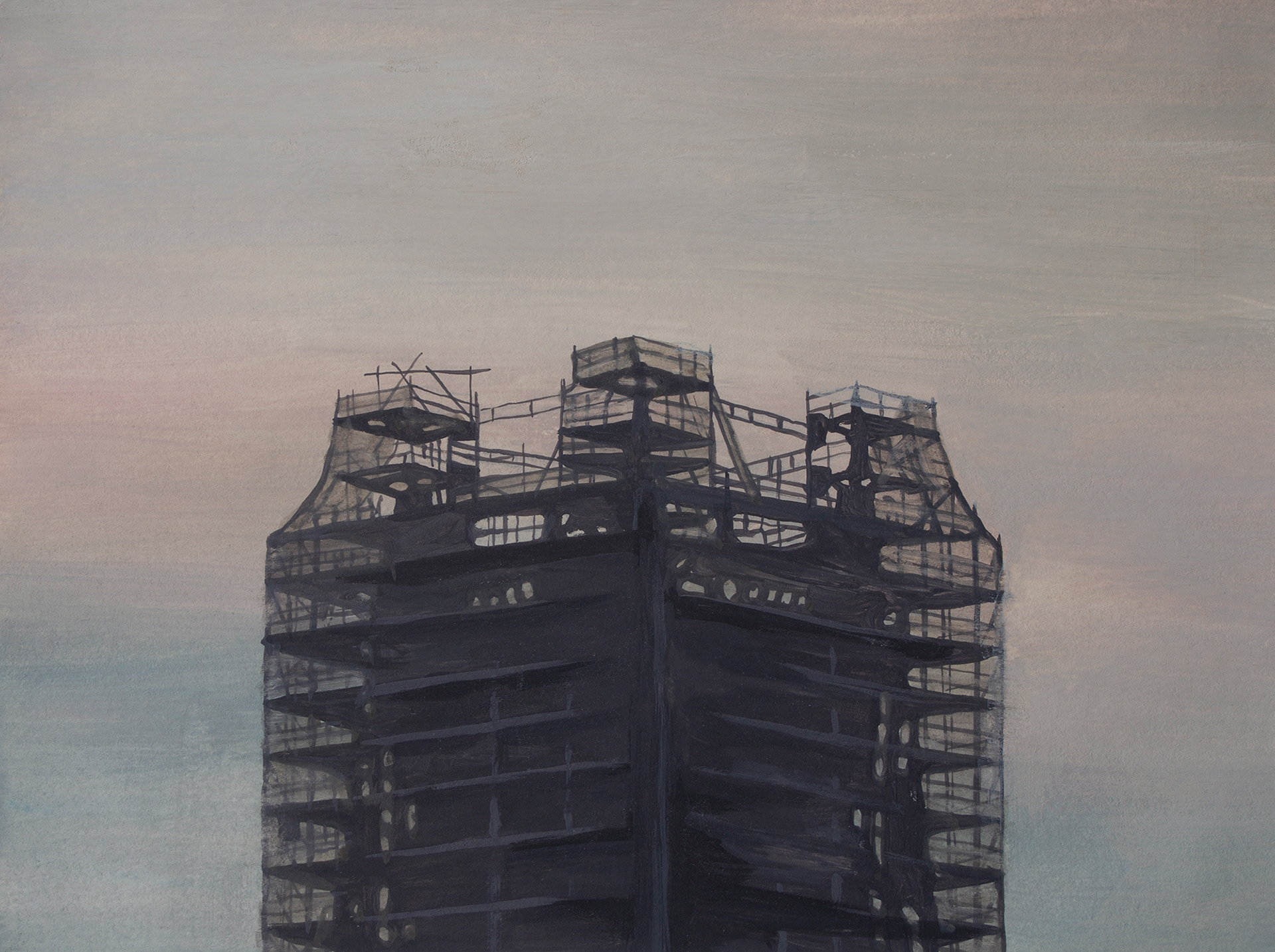 In Münster #3, 2020, Gouache on paper, 13 x 17 cm