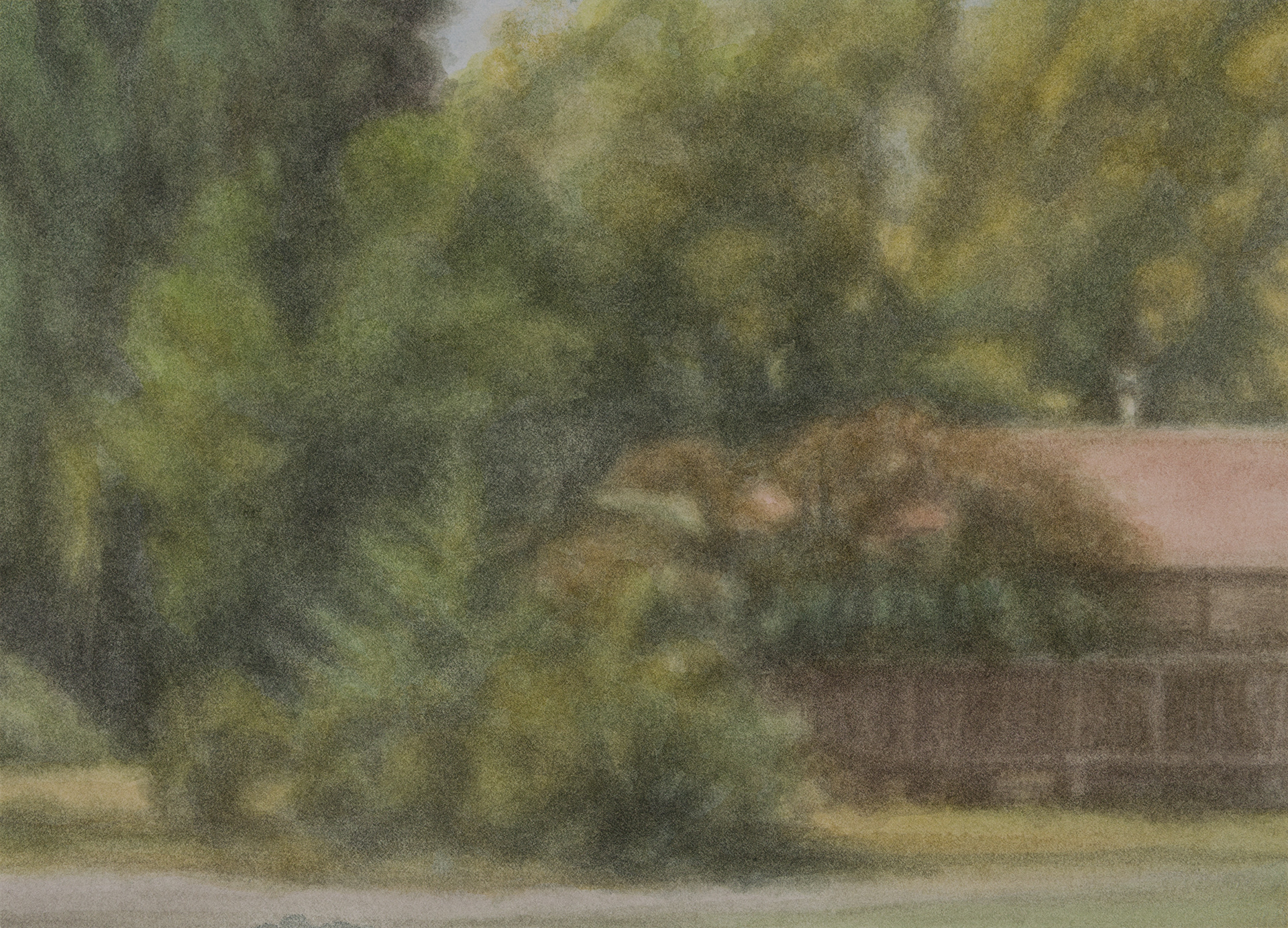 Through the Thicket, 2025, Watercolor on paper, 16.5 x 23 cm