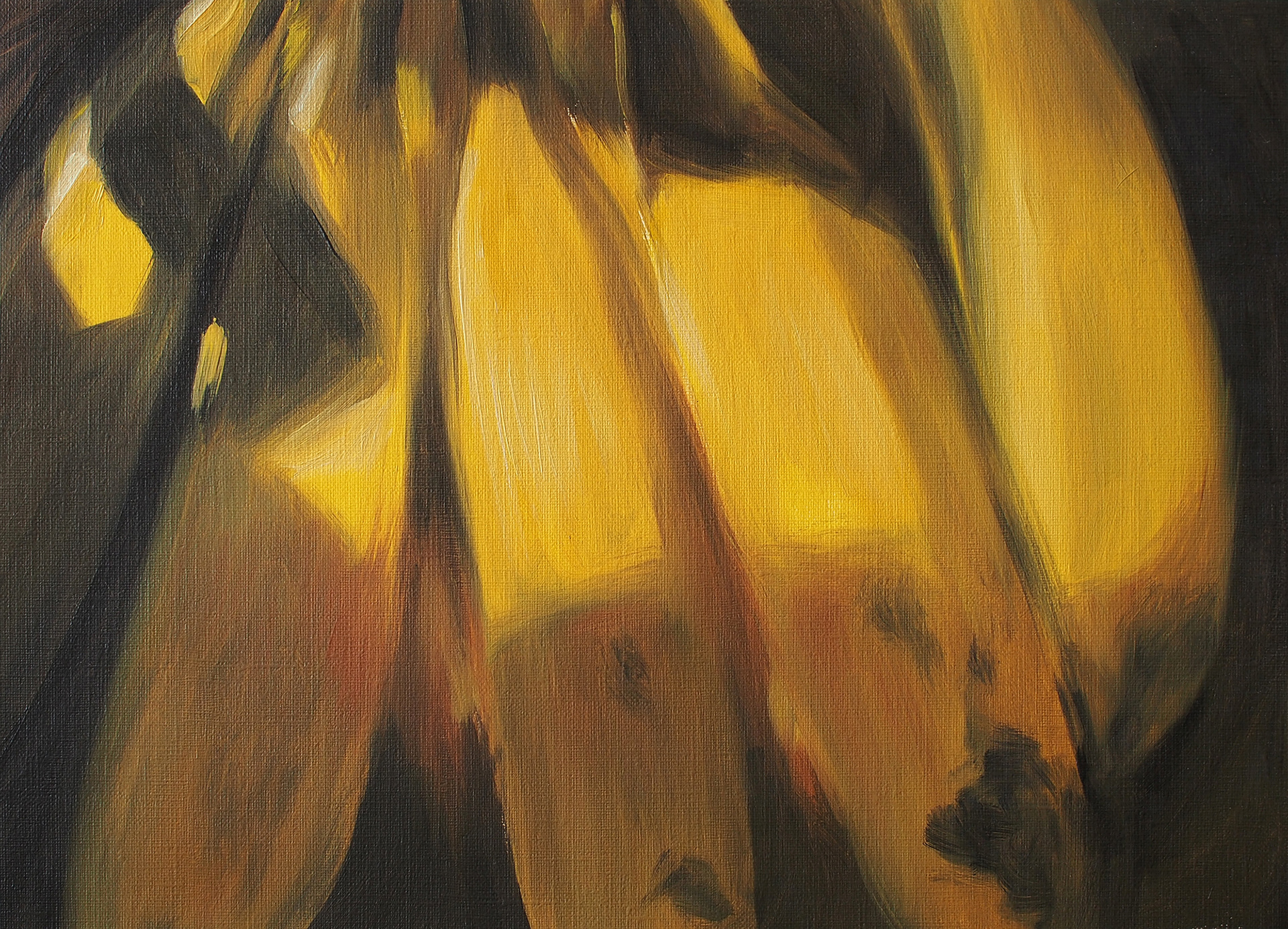 Banana, 2014, Oil on paper, 22 x 31 cm