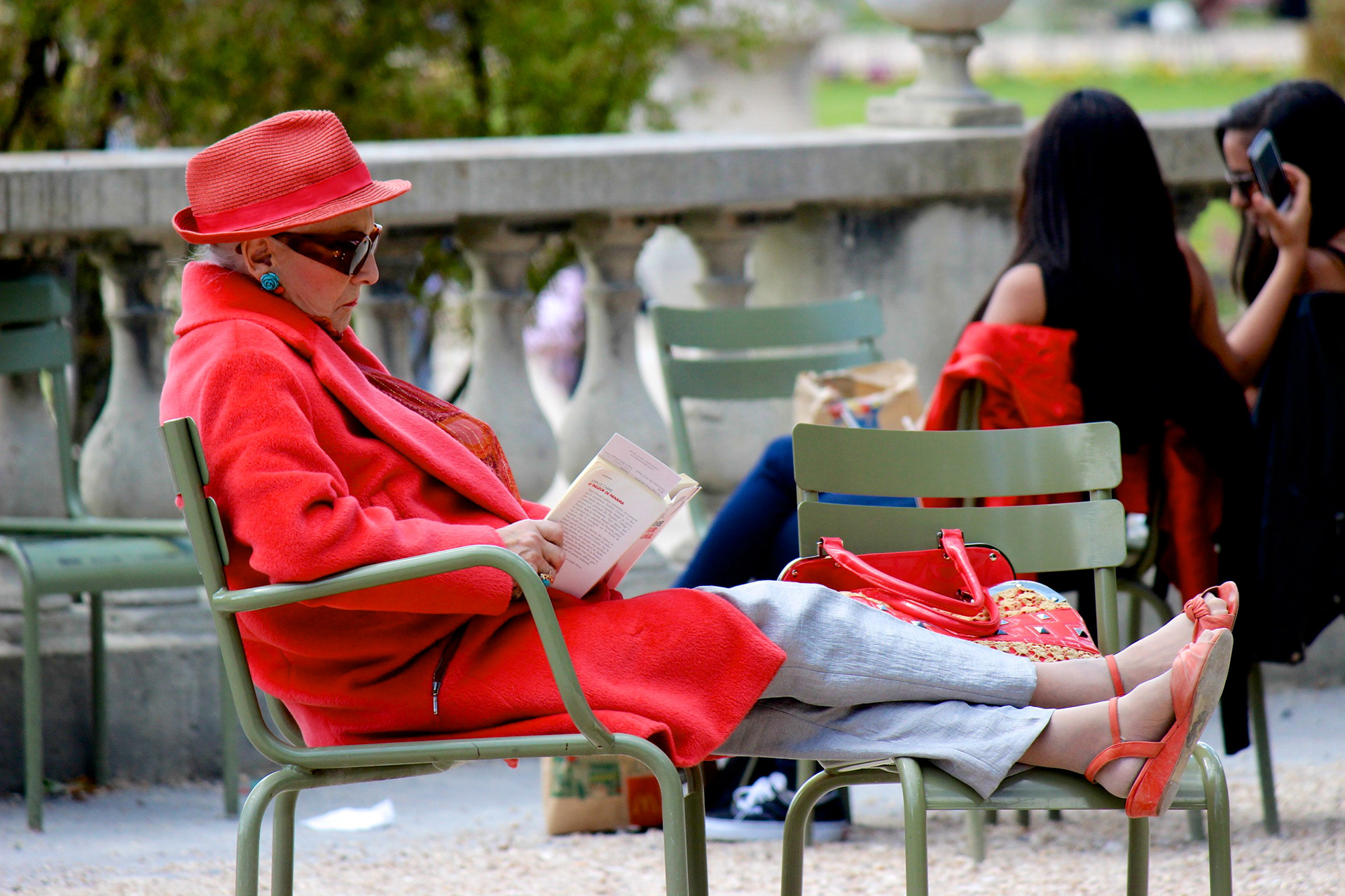 The Lady in Red II ~ Jardin du Luxembourg, Paris (2014)