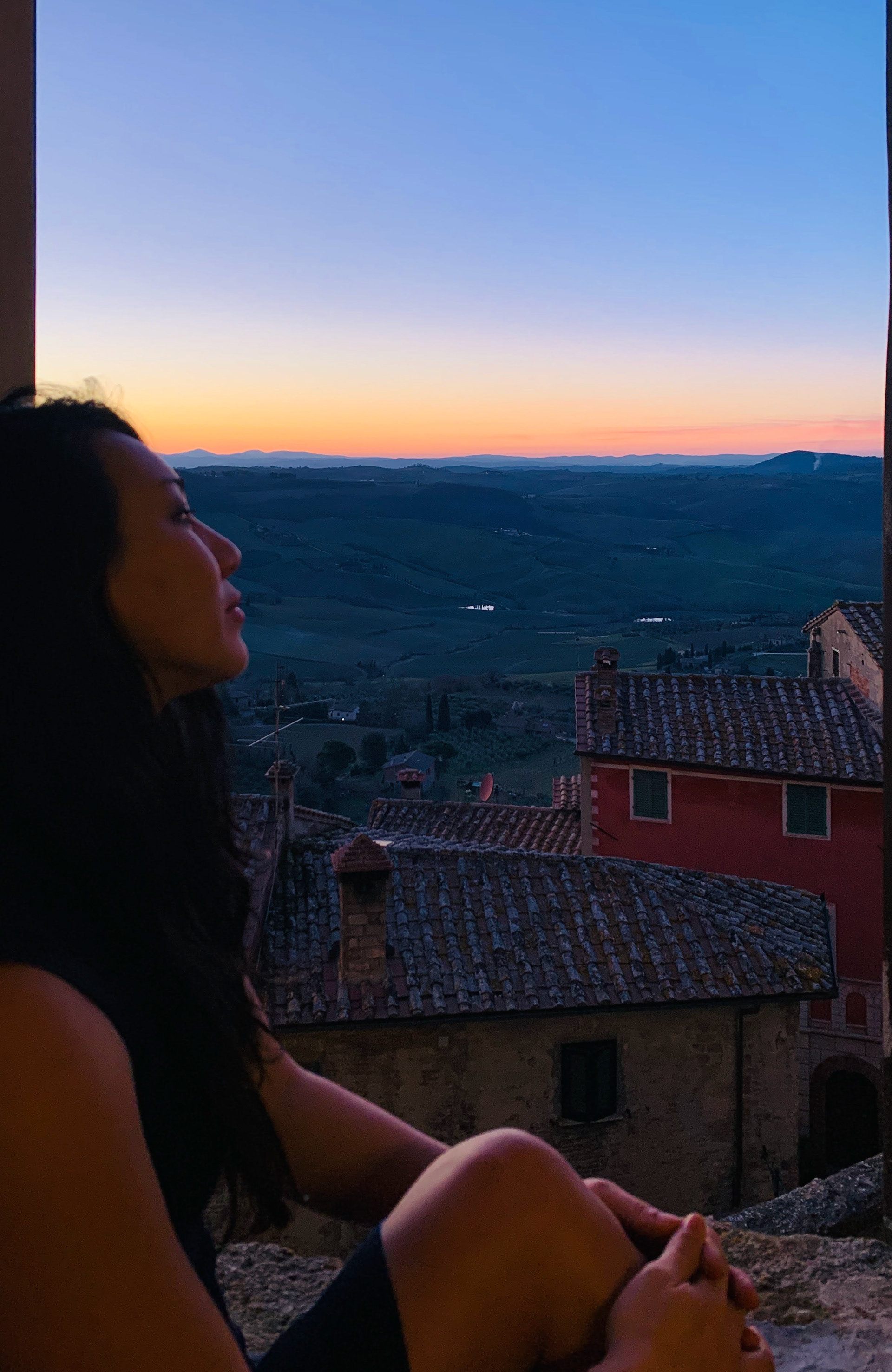 Beautiful Montepulciano at dusk.