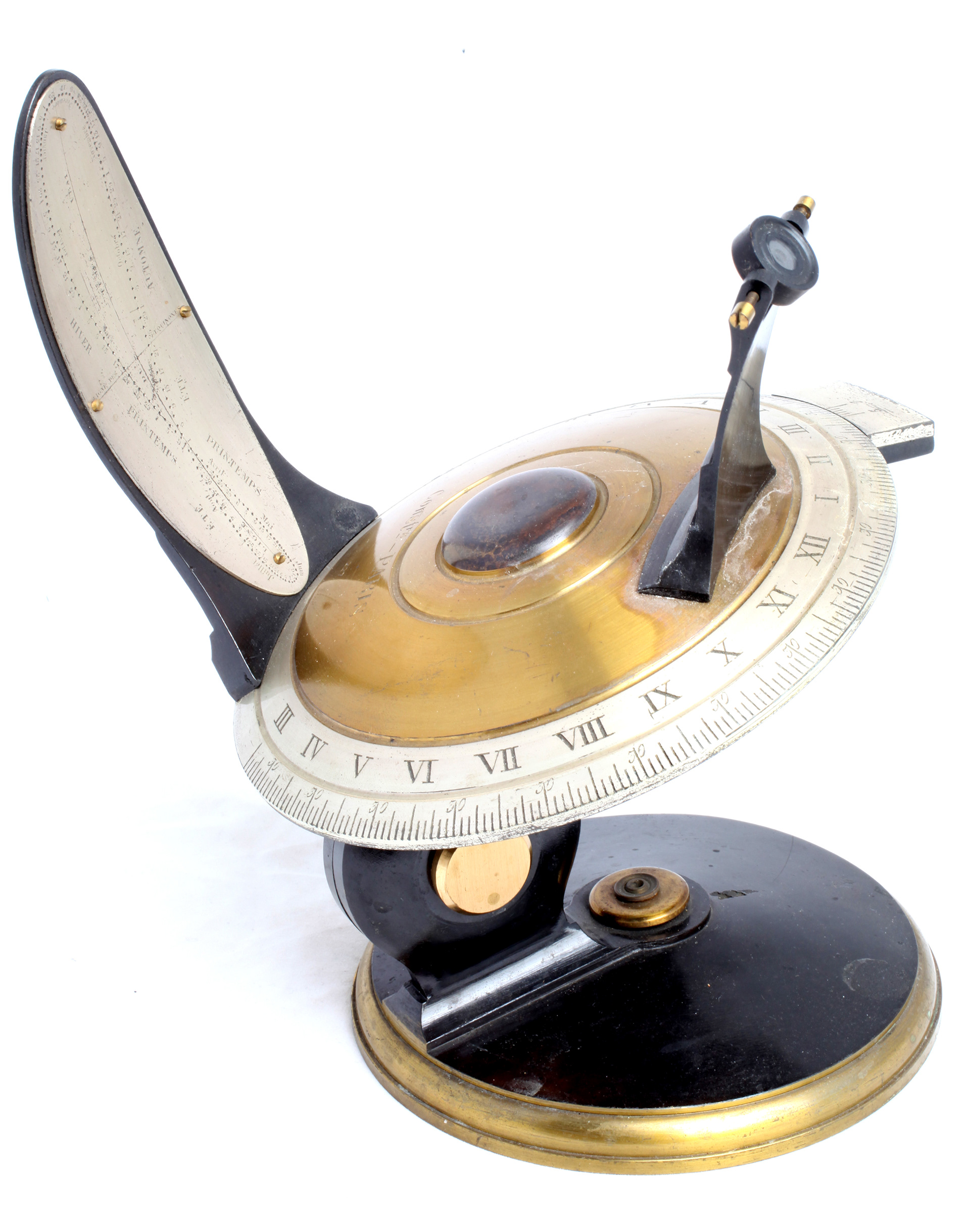 19th C, French Heliochronometer by Radiguet-Massiot, Paris - previously thought to have been used by the French Railways - but this is in question. Photo from Musée de la Vie Wallonne, Liège