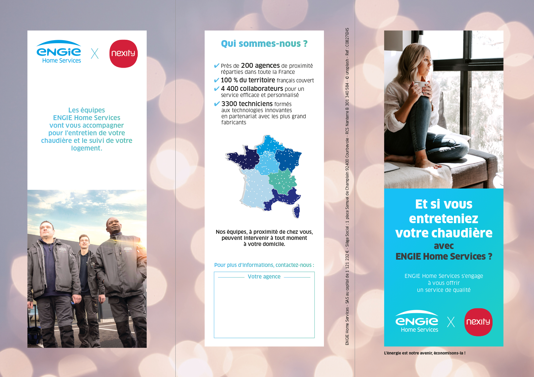 Adaptation de charte / Mise en page / Flyer 3 volets recto verso