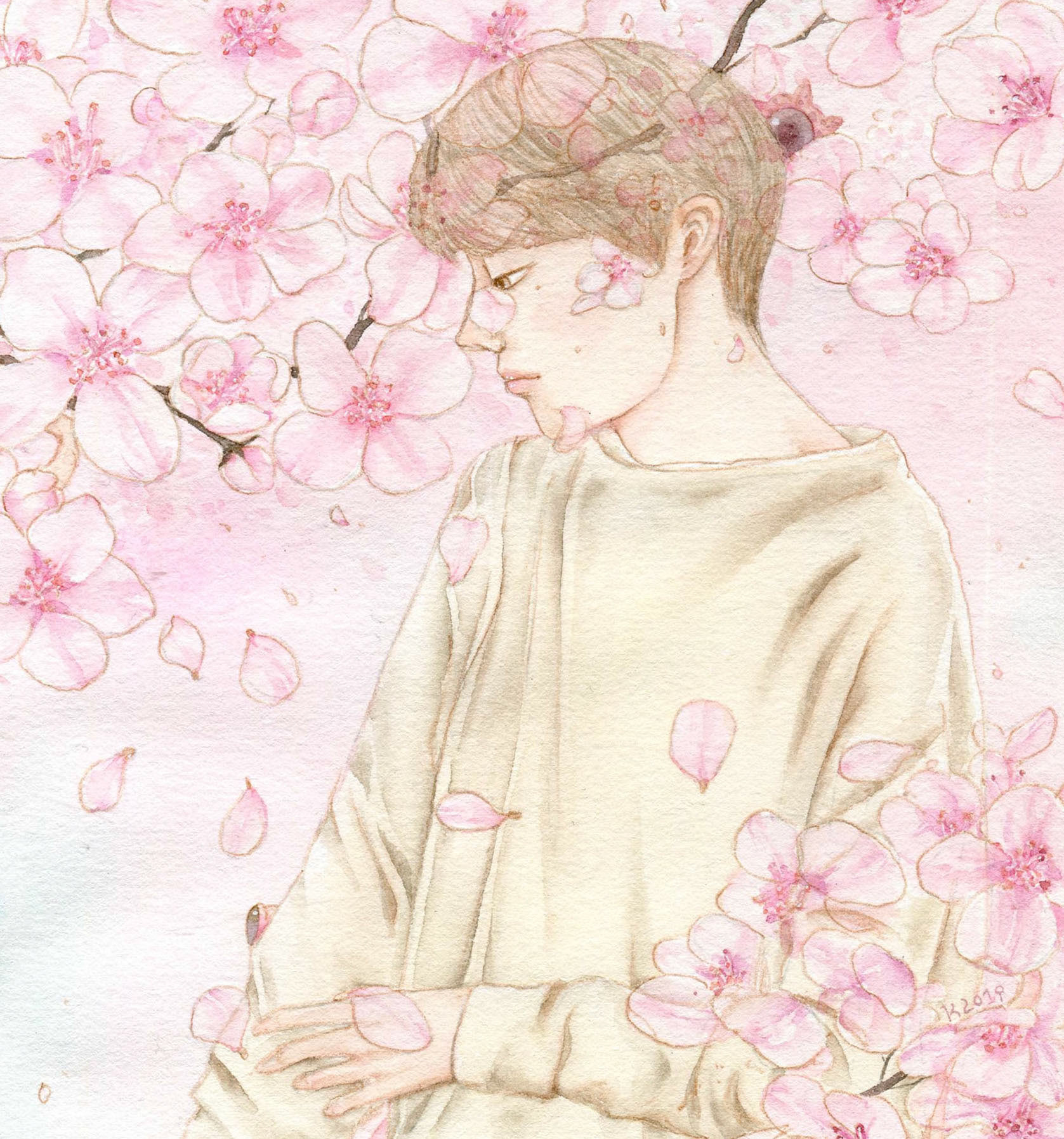 dream, 2017 , watercolor ,25 x 25cm