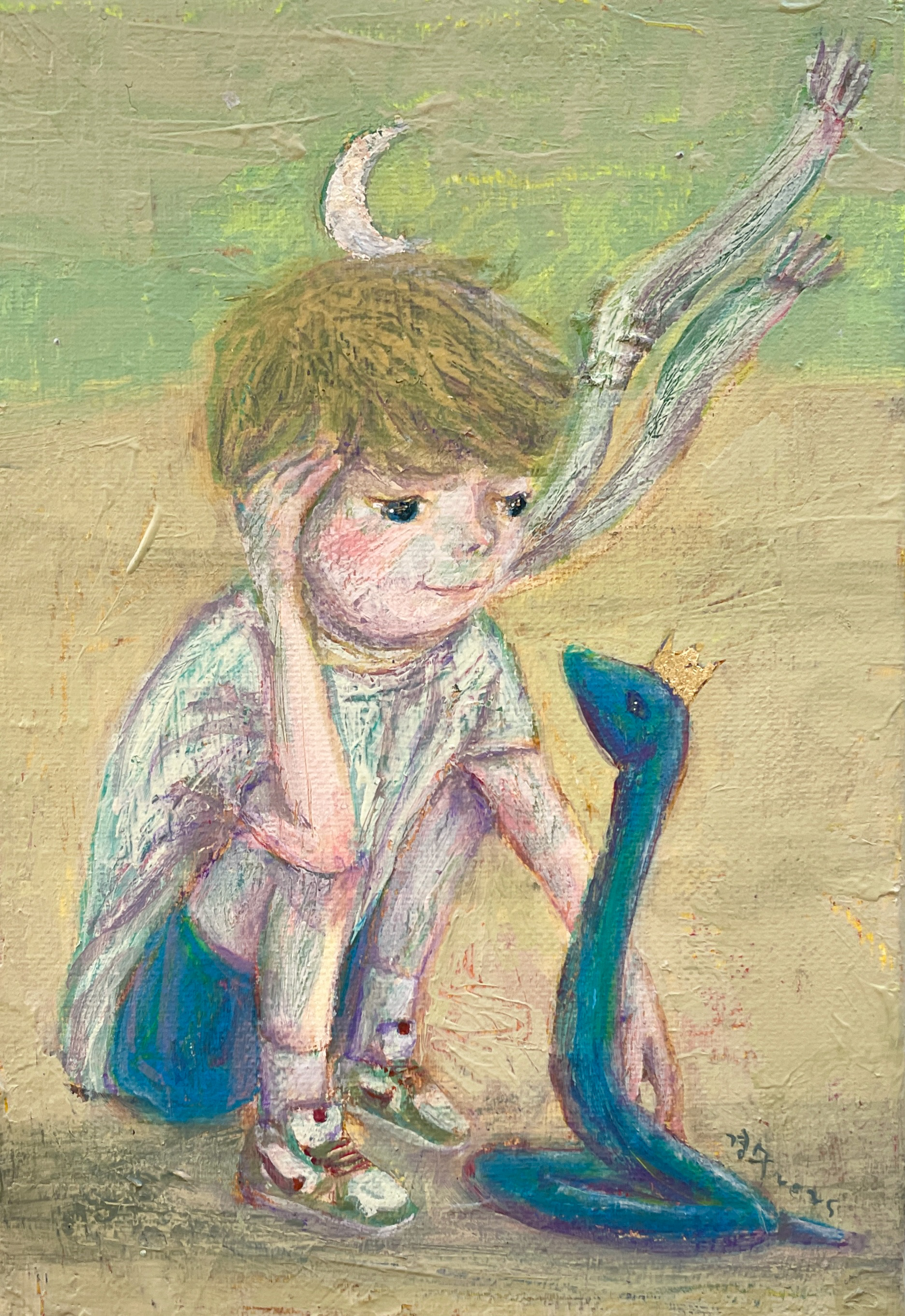 night, 2025, acrylic on canvas, 22.7x15.8cm