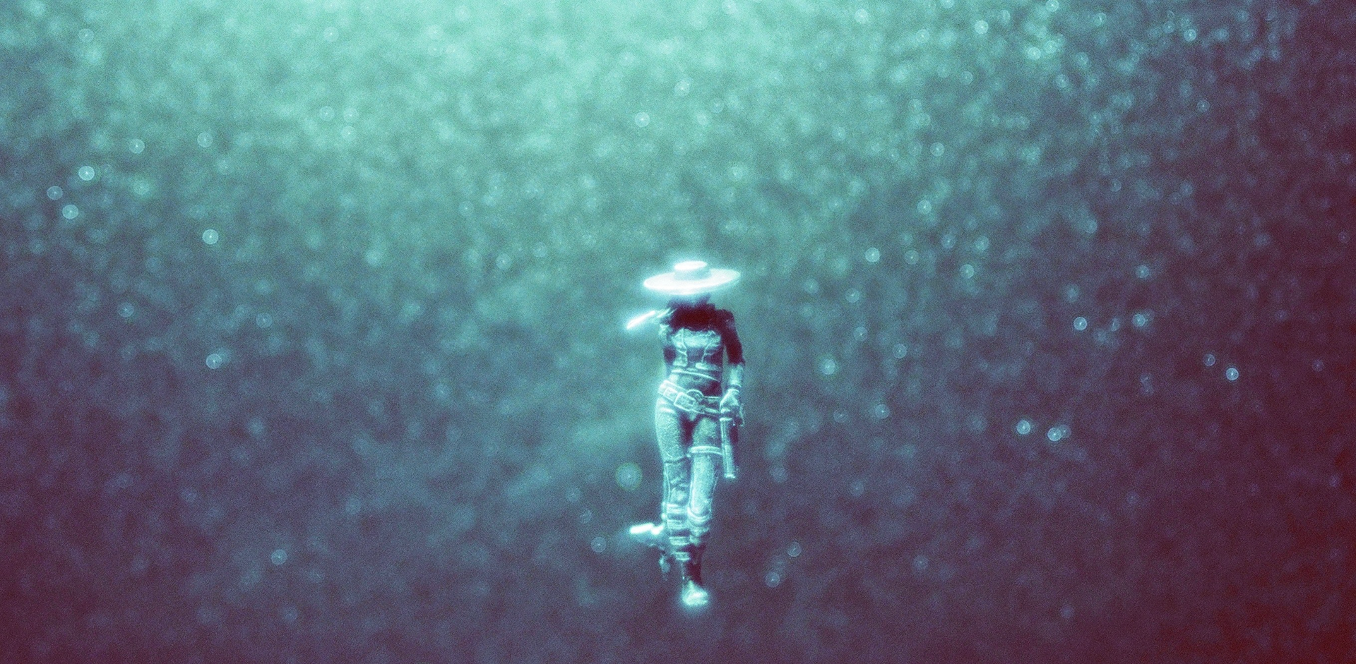 35mm photography using blacklight and extended exposure.