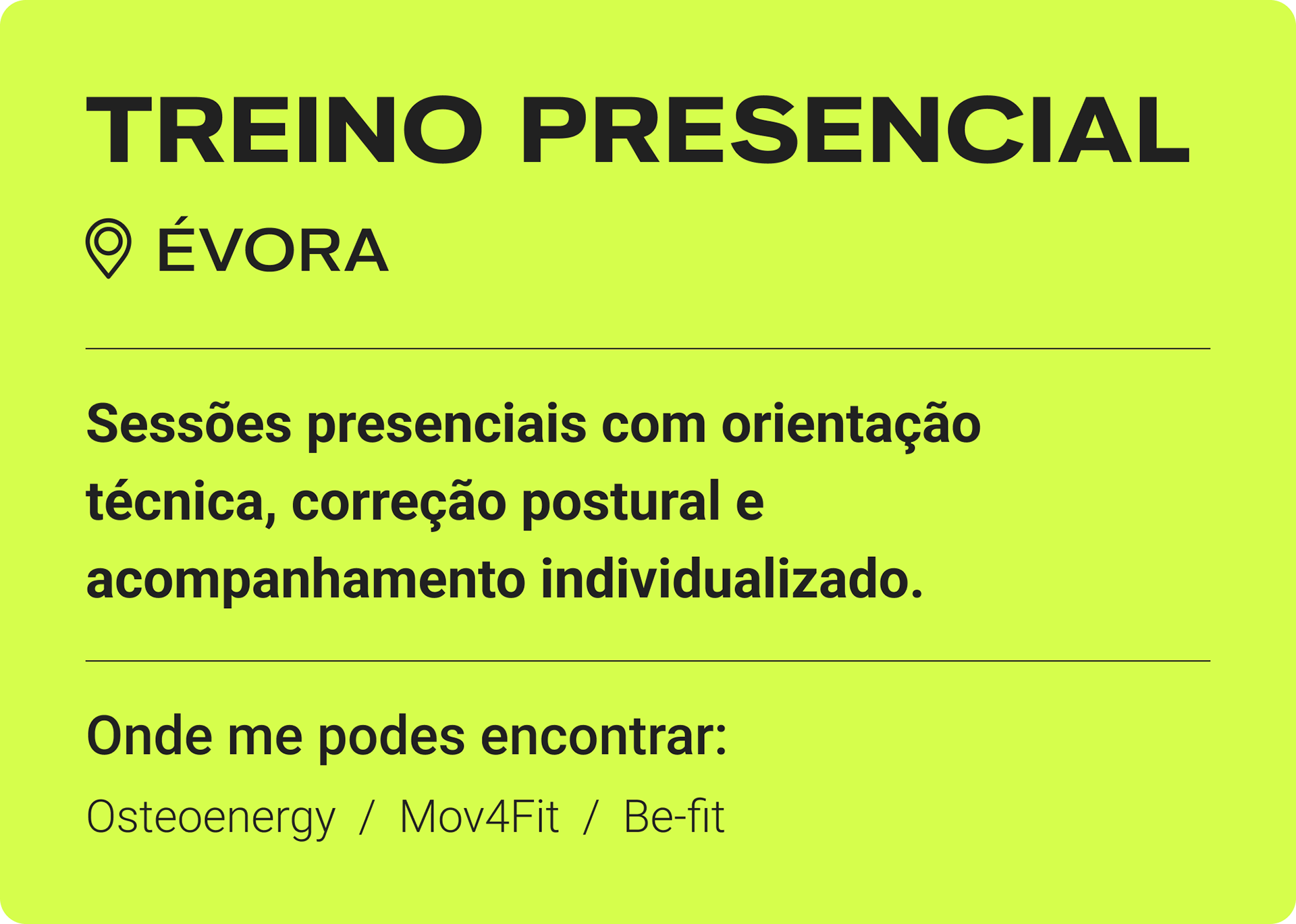 Joaquim Borges Personal Trainer em Évora: treino presencial com orientação técnica, correção postural e acompanhamento individualizado. Disponível nos ginásios Osteoenergy, Mov4Fit e Be-fit.