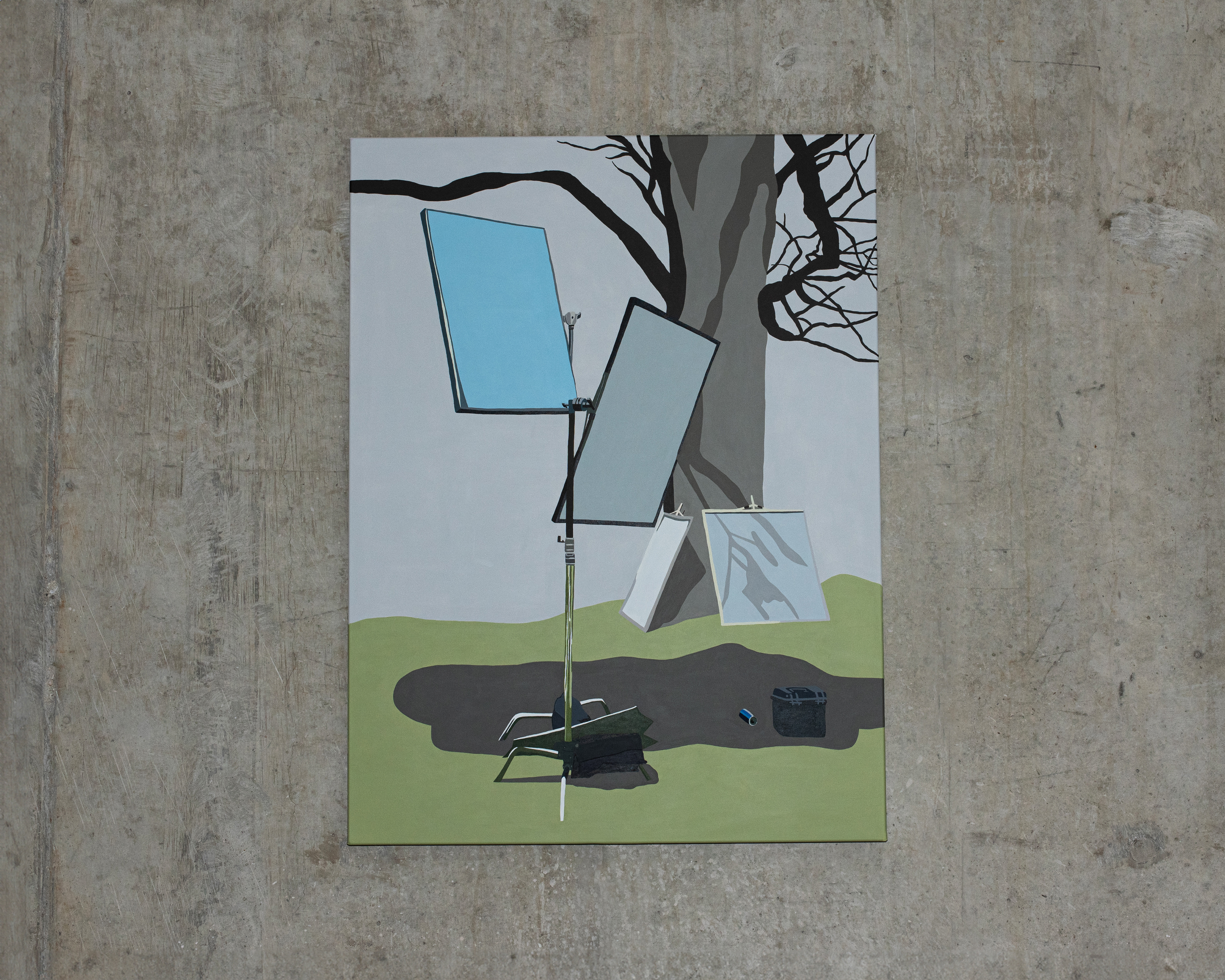 C-stands 120 x 90 cm acrylic on canvas 2025