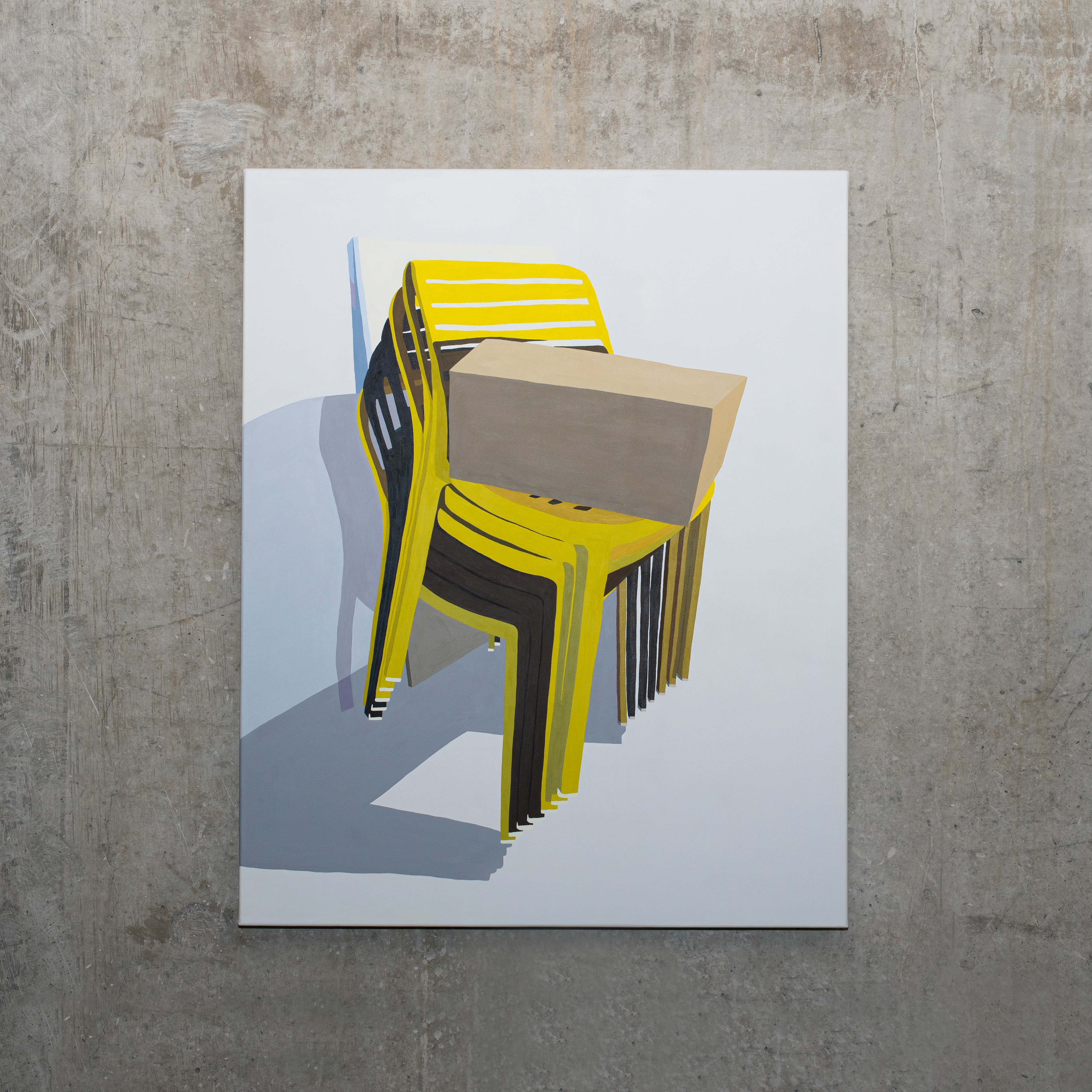 Chairs II 100 x 80 cm acrylic on canvas 2024