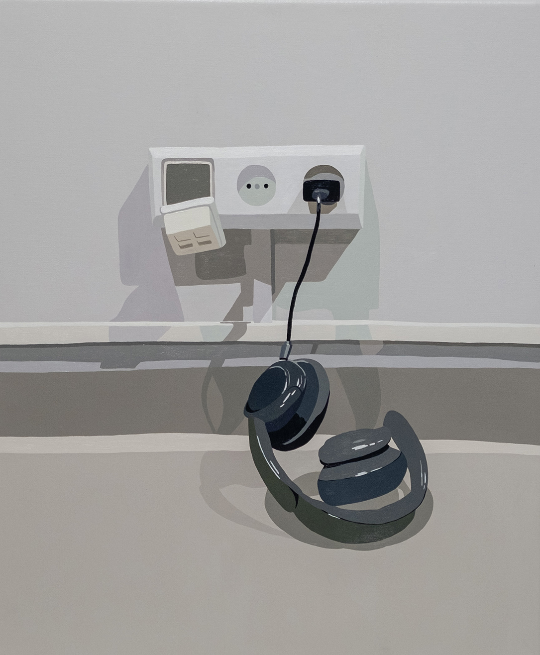 Headphones 60 x 50 cm acrylic on canvas 2024