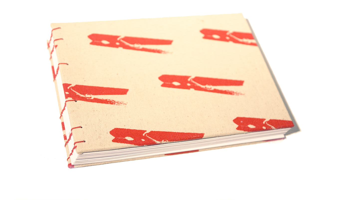 Hand-made Artist - Book - Handmade book cloth - Coptic binding