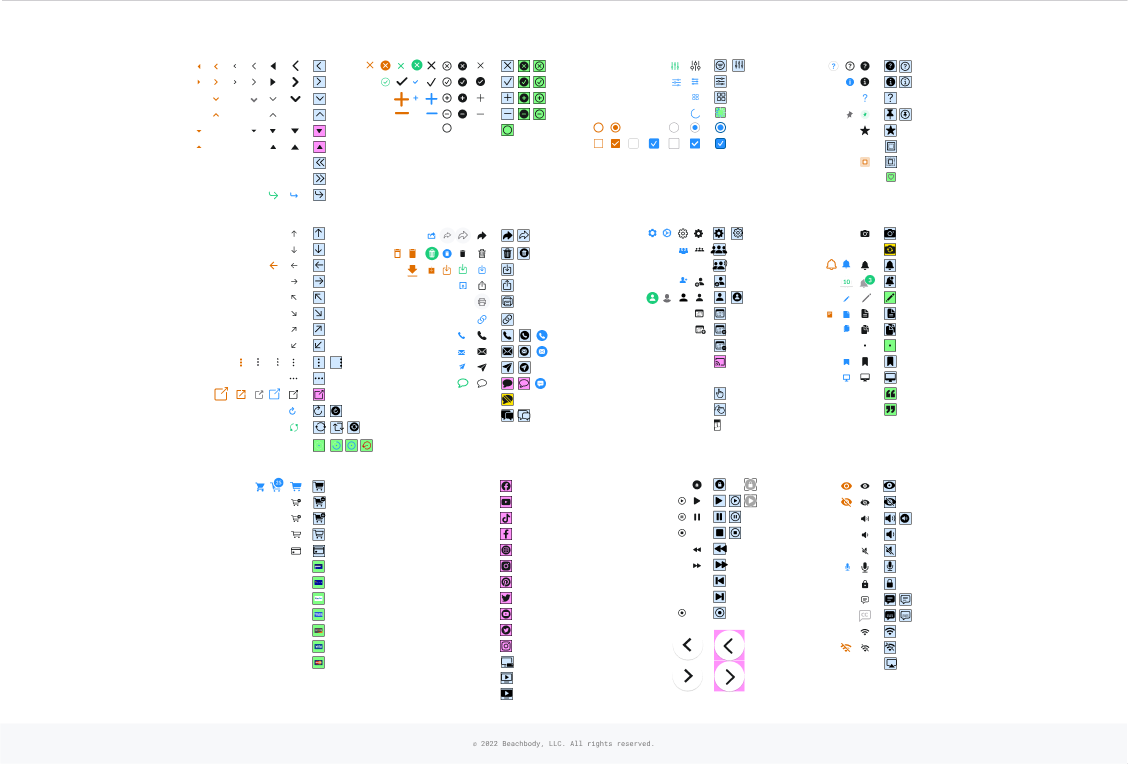 SOLUTION: Distill all icons into a proposed global set for a unified presentation