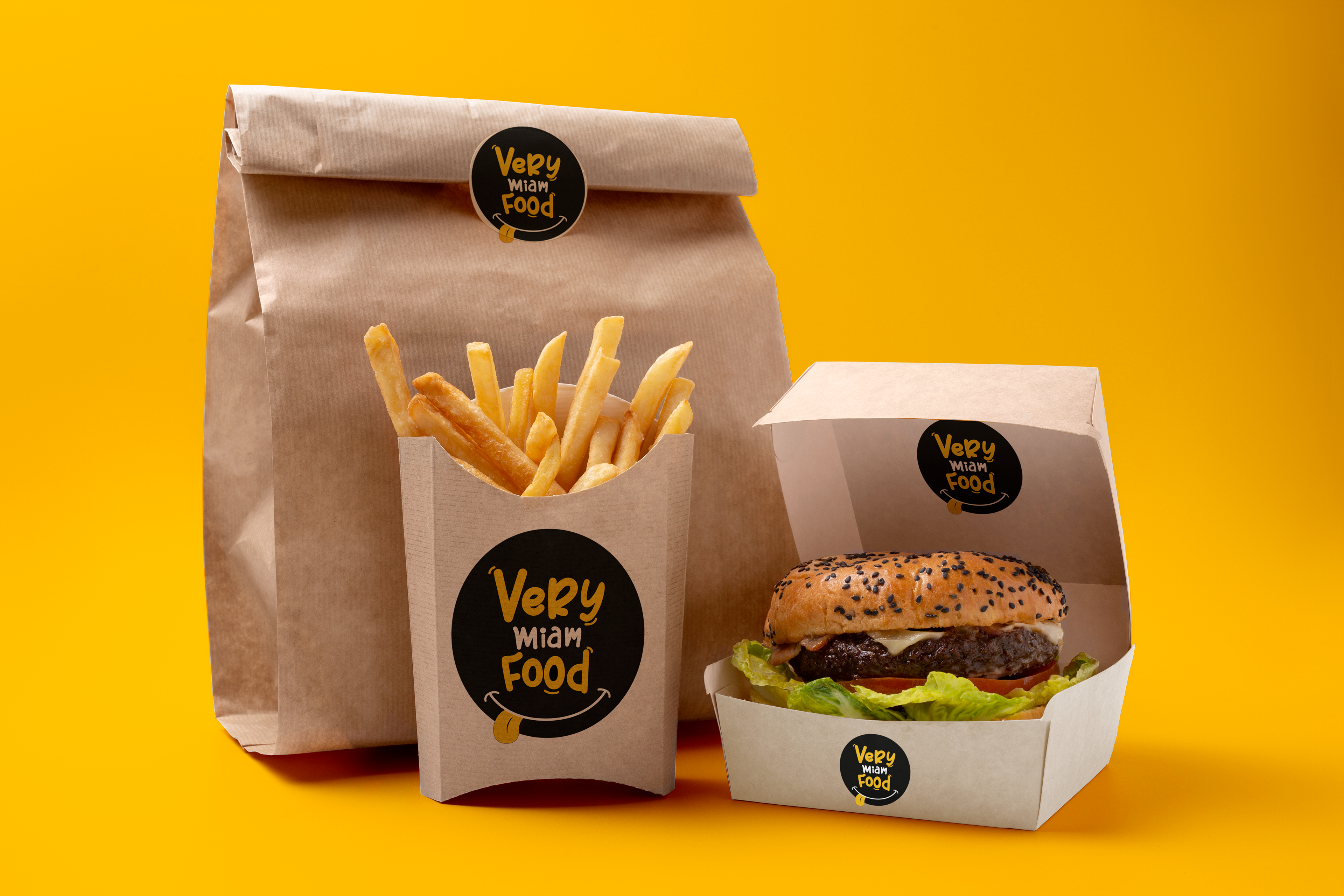 Mockup of the packaging with the new visual identity.