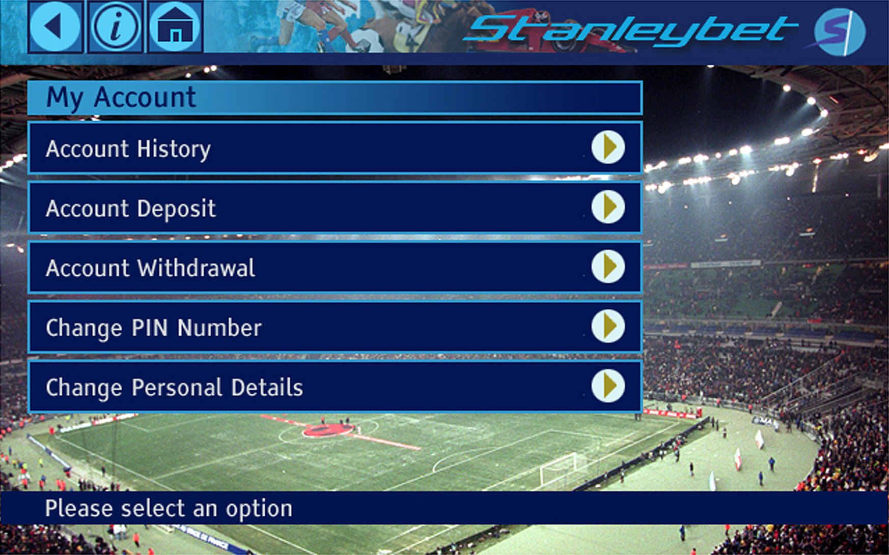 StanleyBet iTV Gaming Site Example 3