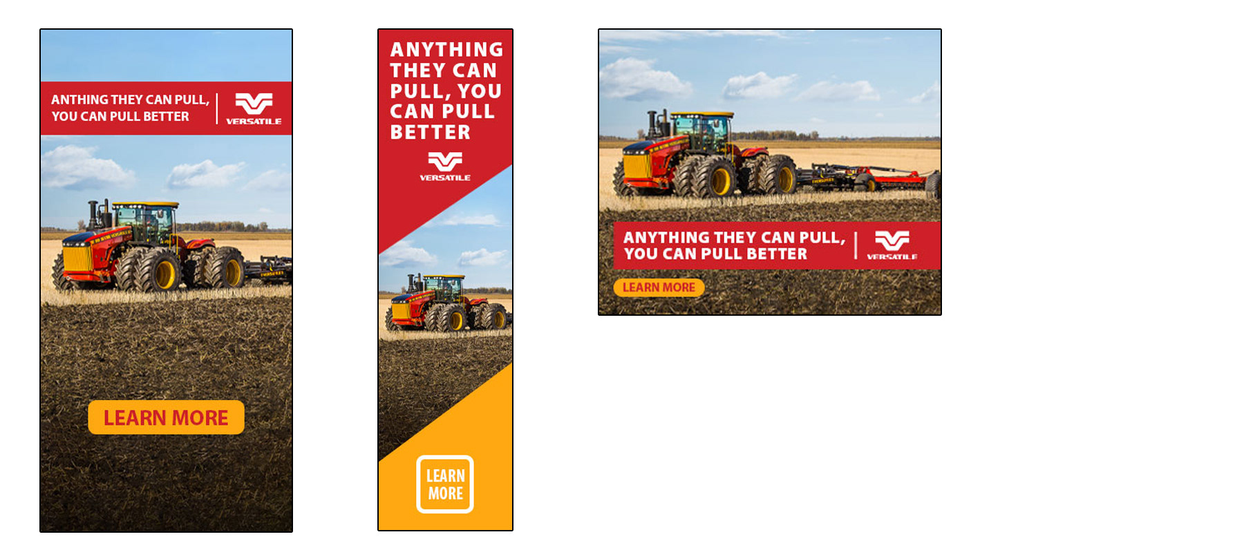 Versatile Anything They Can Pull Display Ads