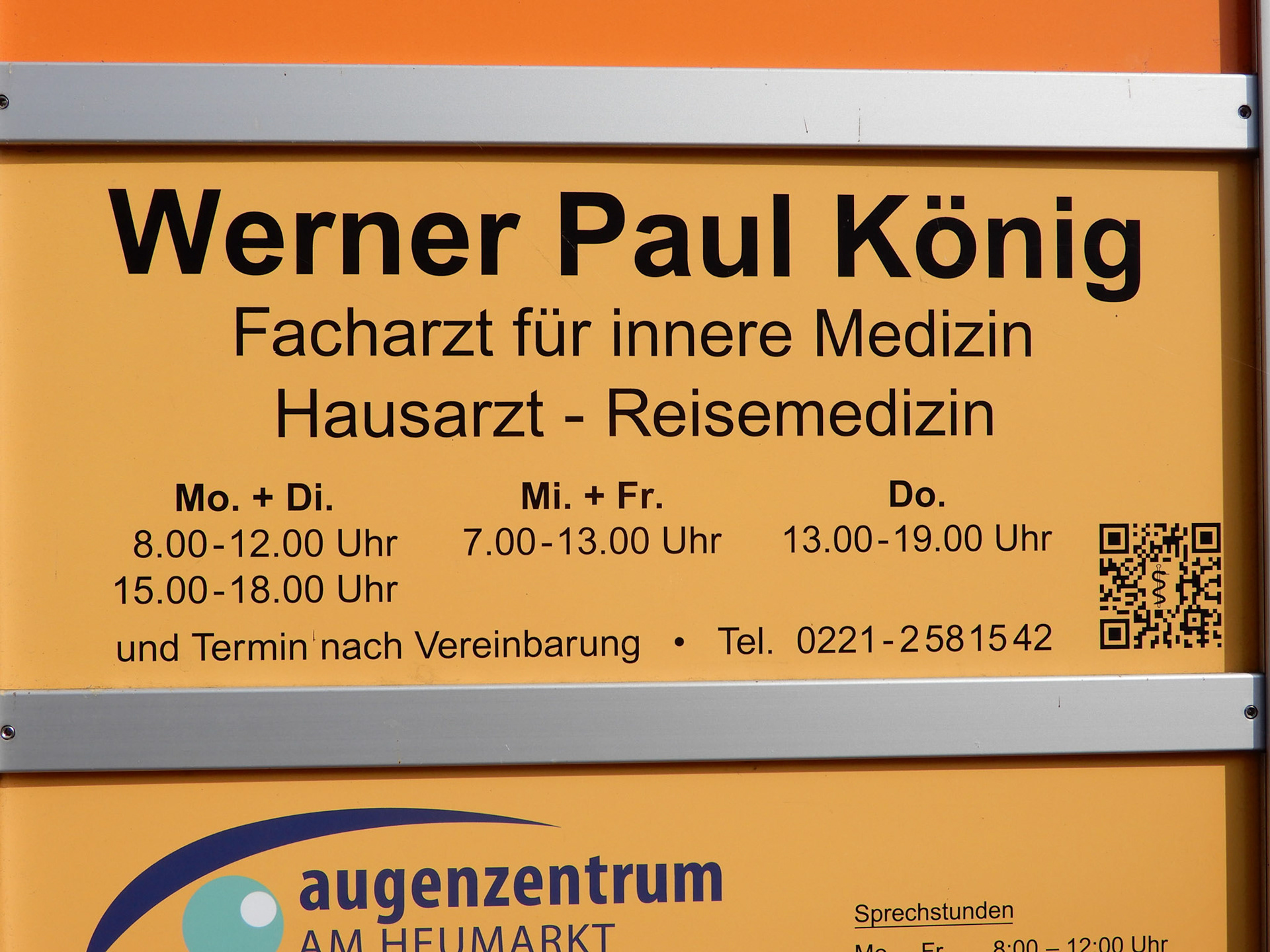 We had to see a doctor. Dr. Konig came to his office on his day off. A very wonderful person - we did spend some time with him just conversing.