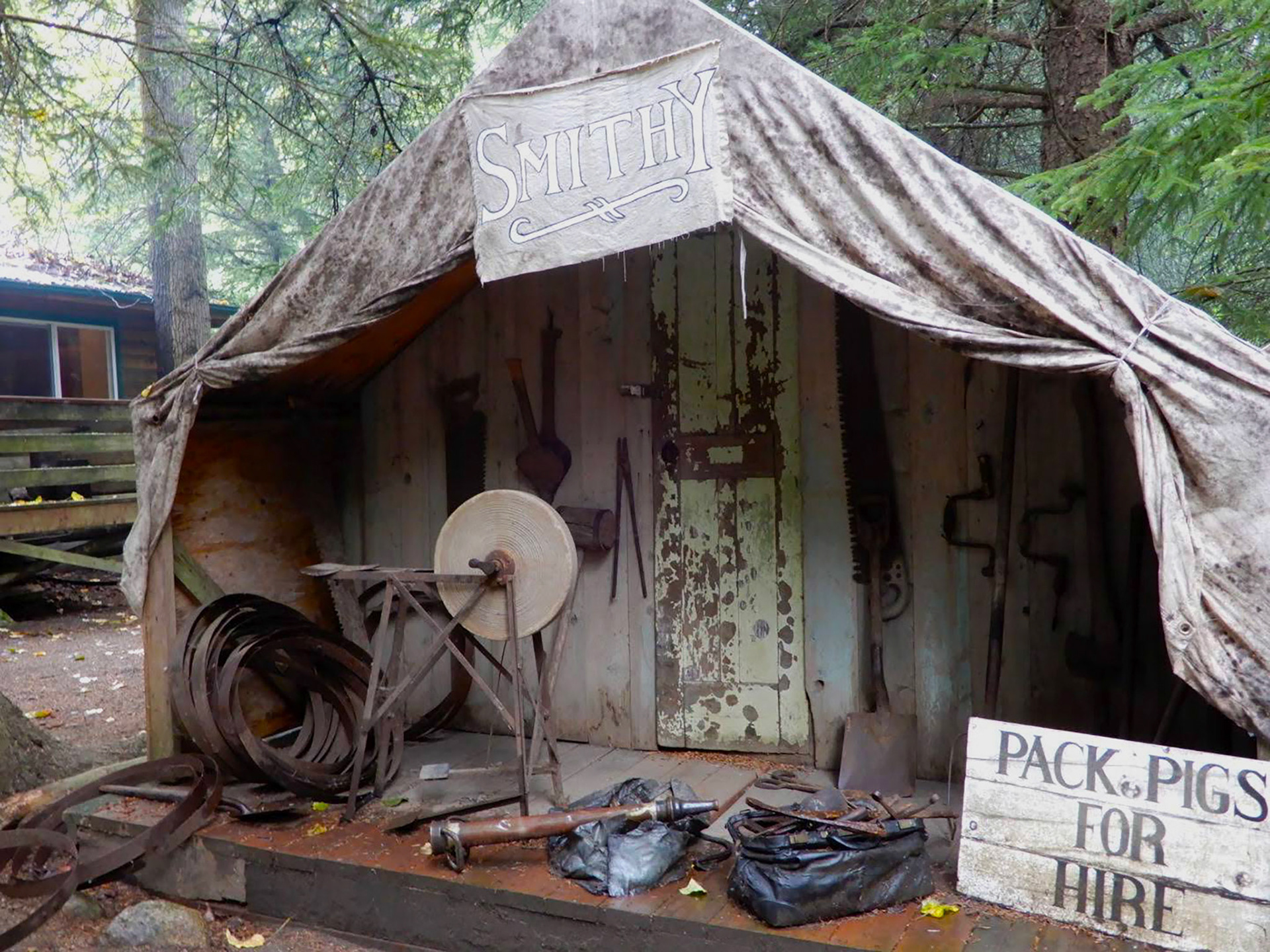 The Liarsville Camp, near Skagway, was originally named after journalists who came here during the Klondike Gold Rush and cooked up all manner of tall tales.