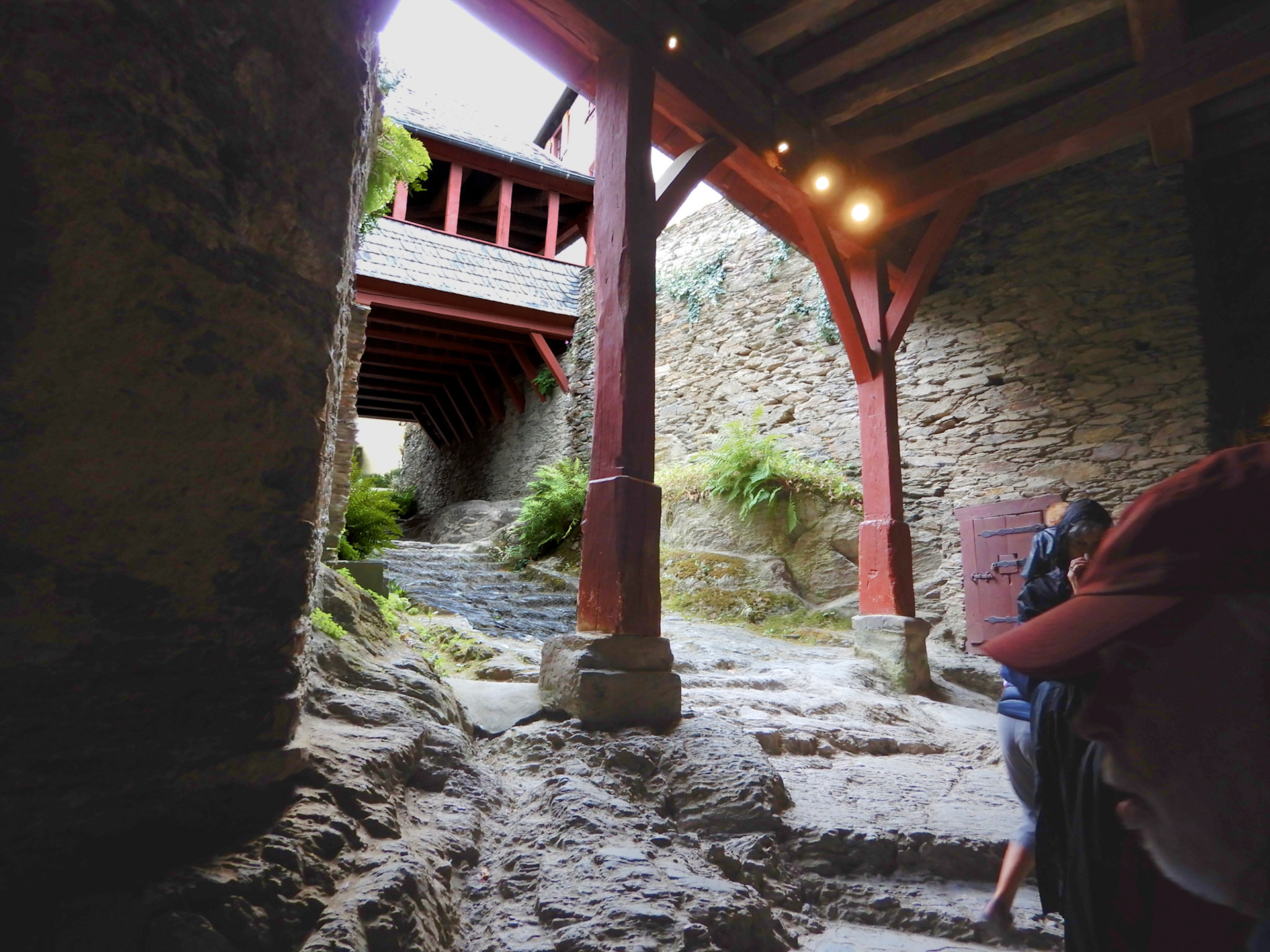Entering Marksburg Castle through the Riders’ Stairway
