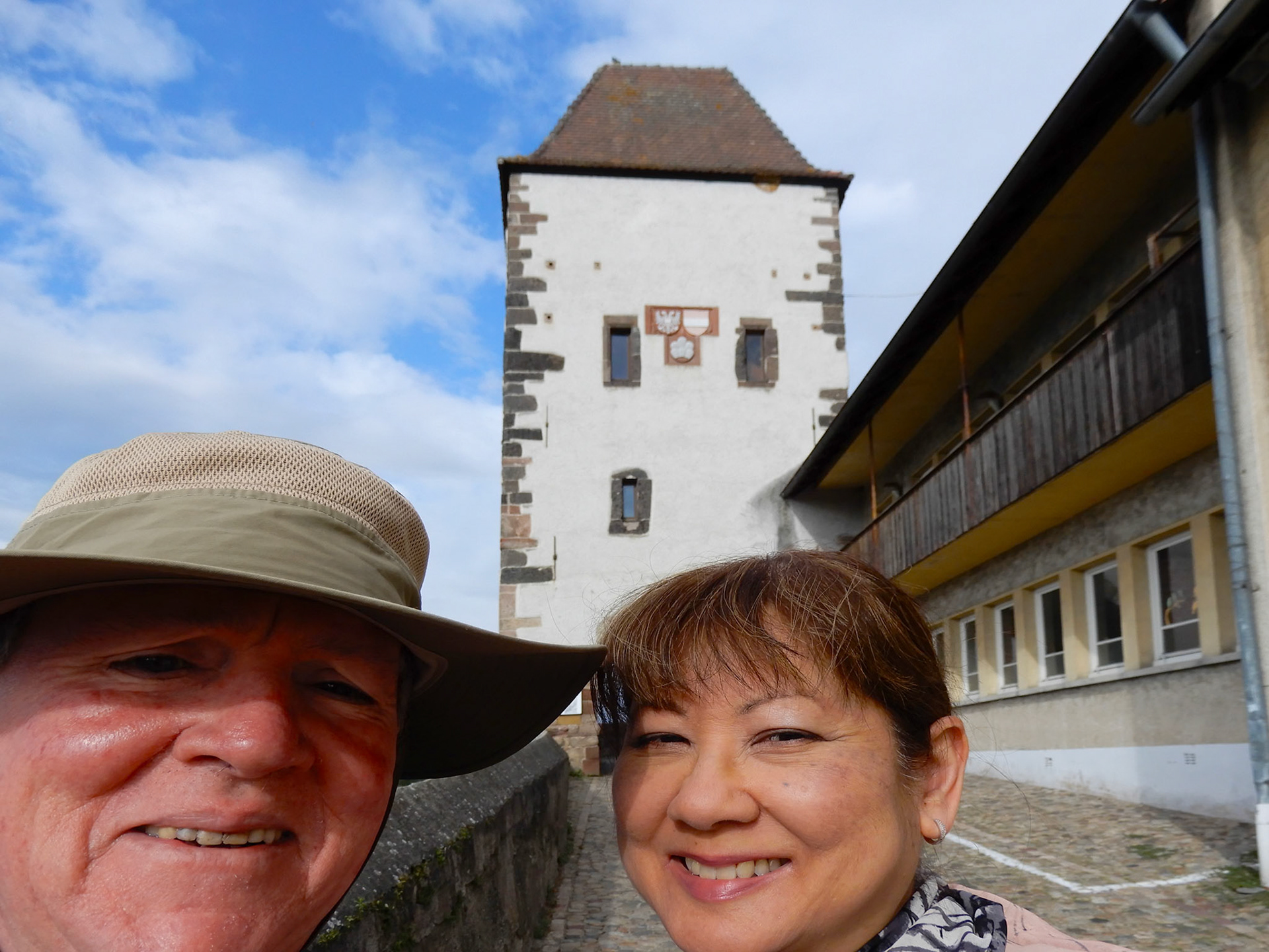 Selfie at the Hagenbachturm, or Hagenbach Tower