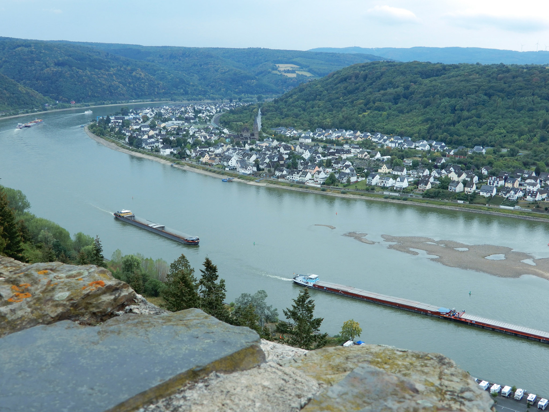 View of Rhine from Marksburg Castle