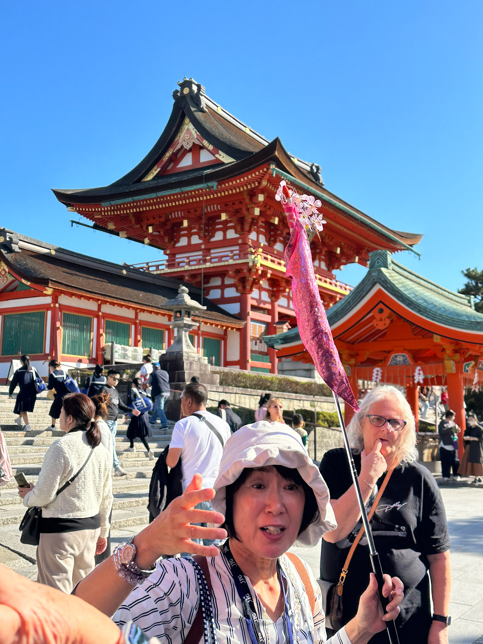 Fushimi Inari Shrine - the shrine's main hall (honden) where all visitors are encouraged to pay respect to the resident deity.